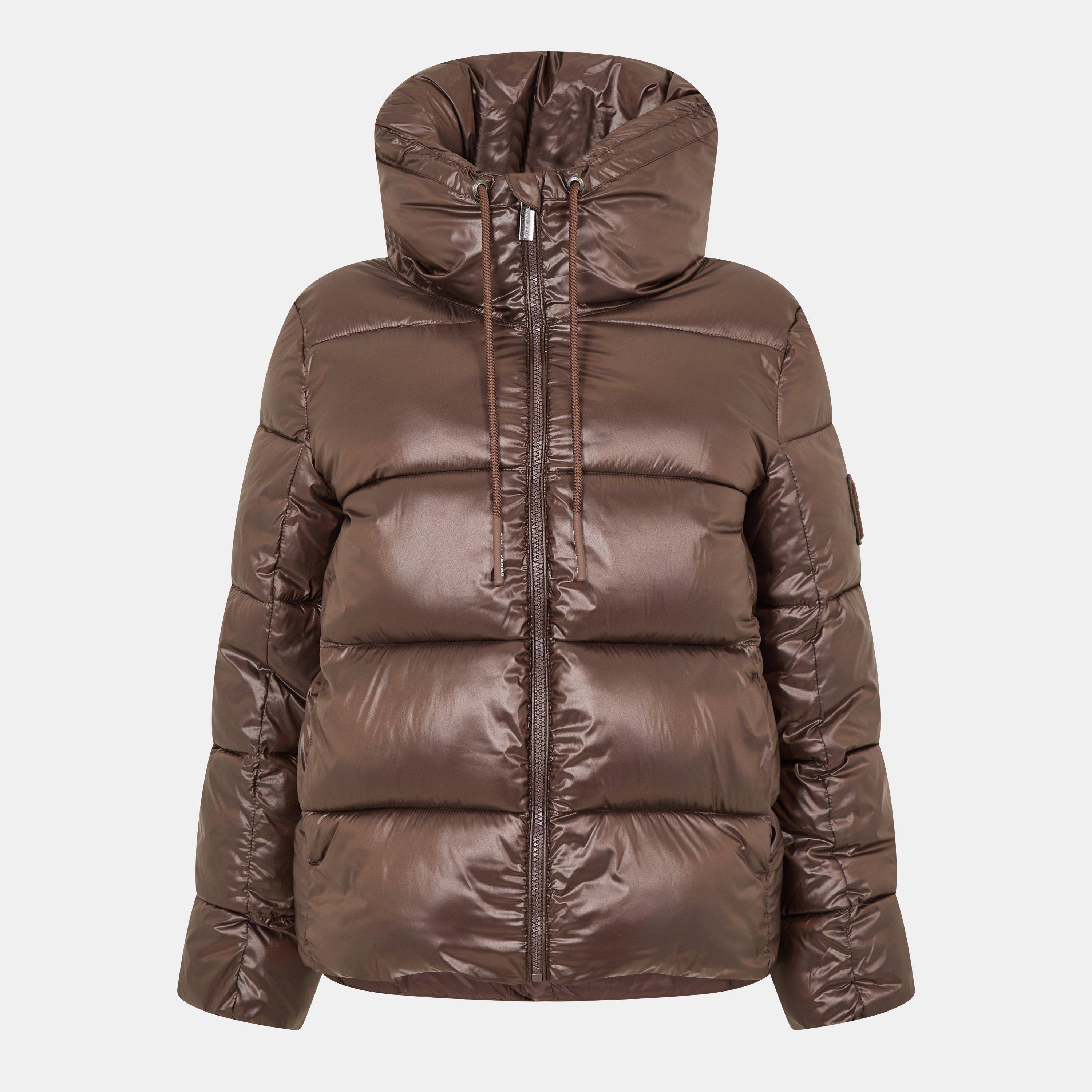Chocolate - DKNY - Women's Shorts Quilted Puffer Jacket - 1