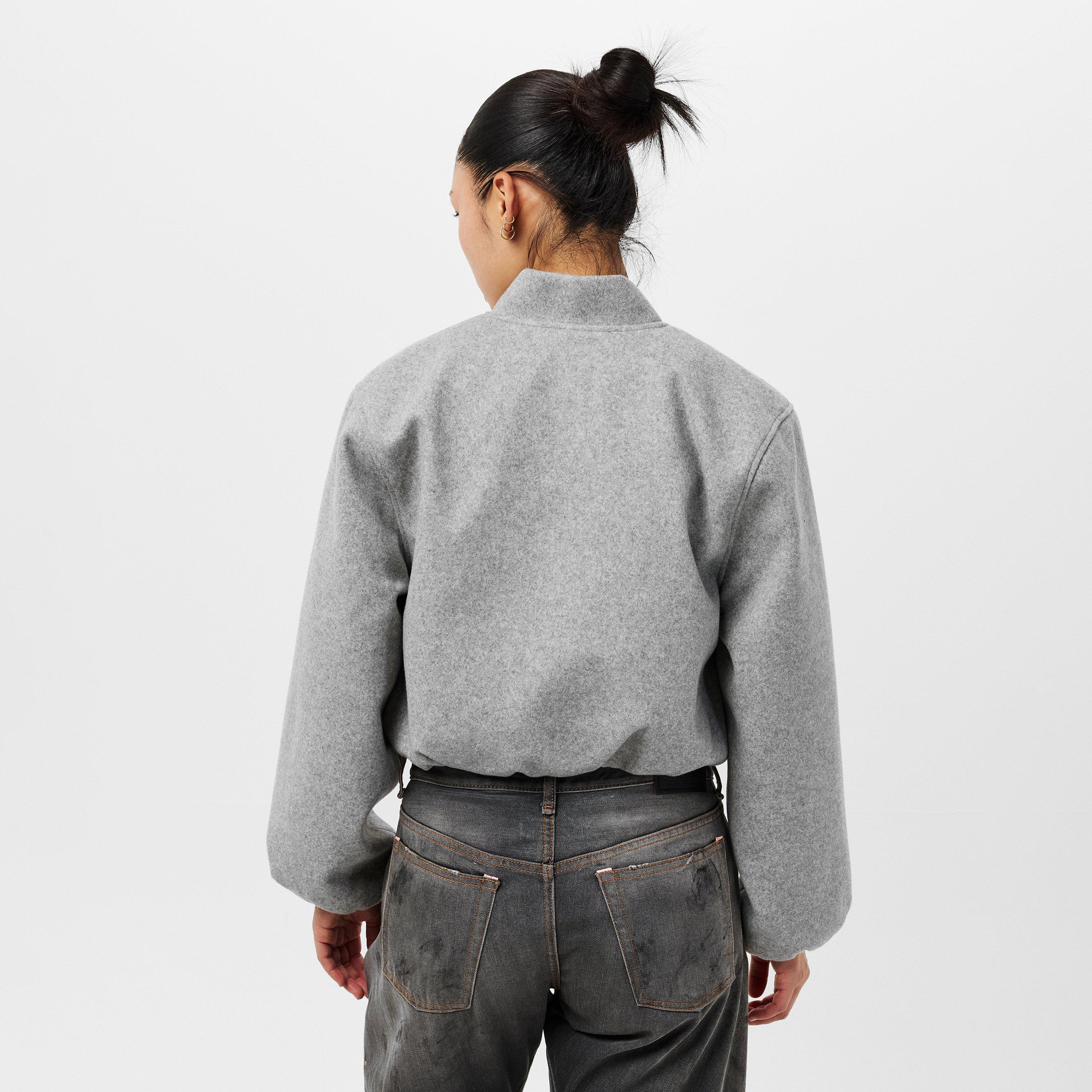 Grey - DKNY - Women's  Logo Bomber Jacket - 4