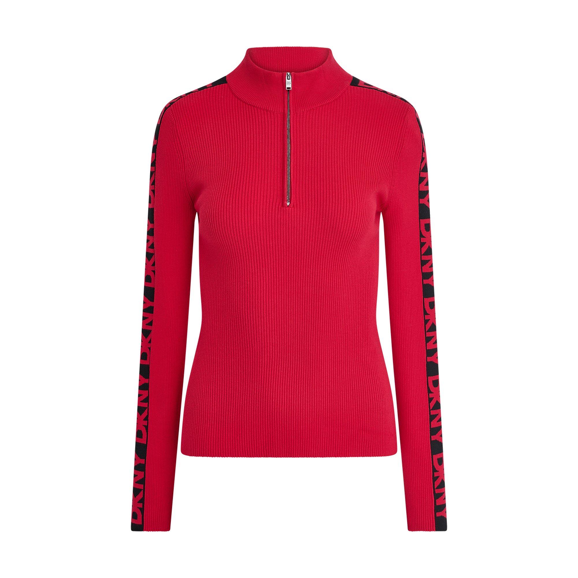 Dkny Women's Tape Knitted Top - Red - 10 (S)