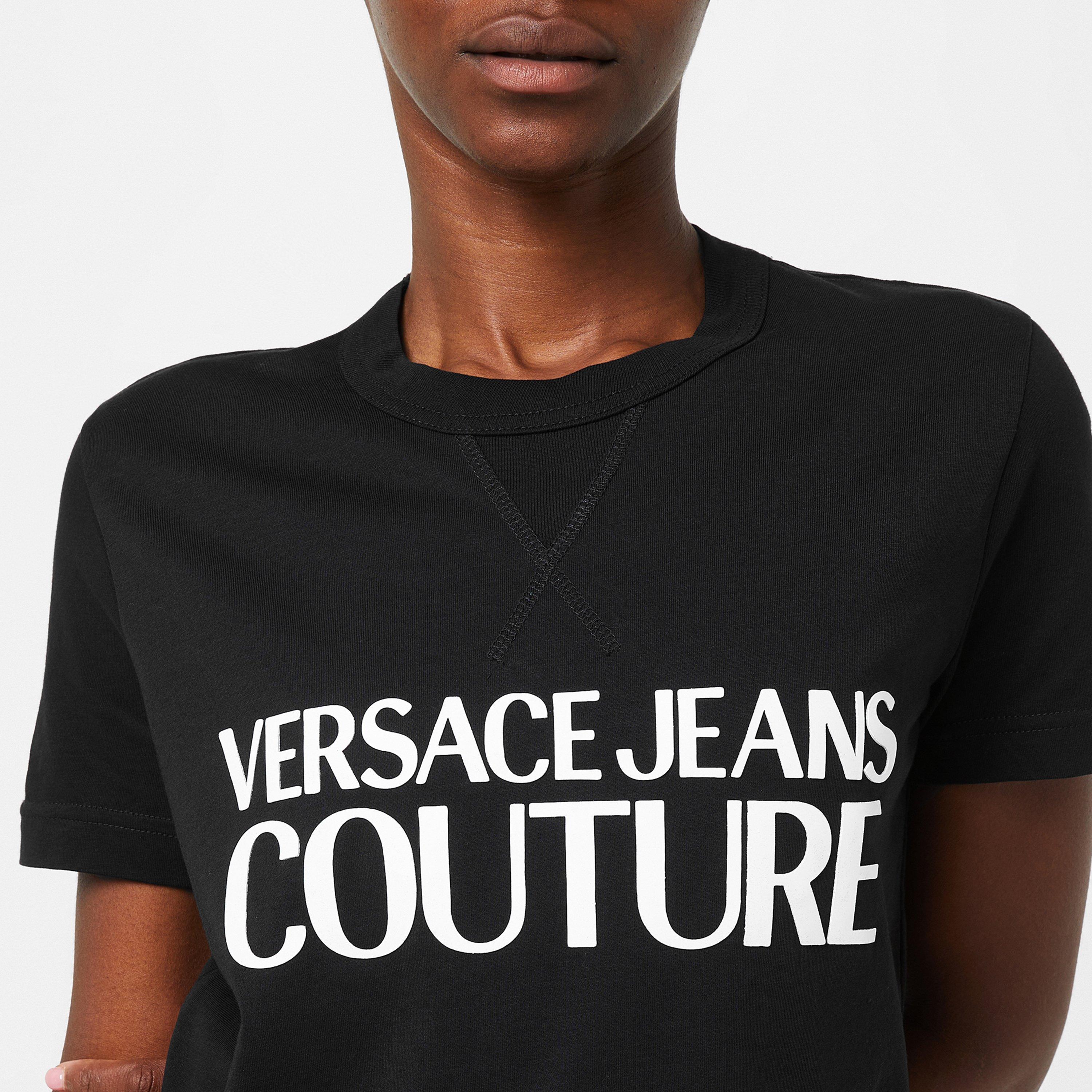 Black/White899 - Versace Jeans Couture - Contrast Logo T Shirt - 3