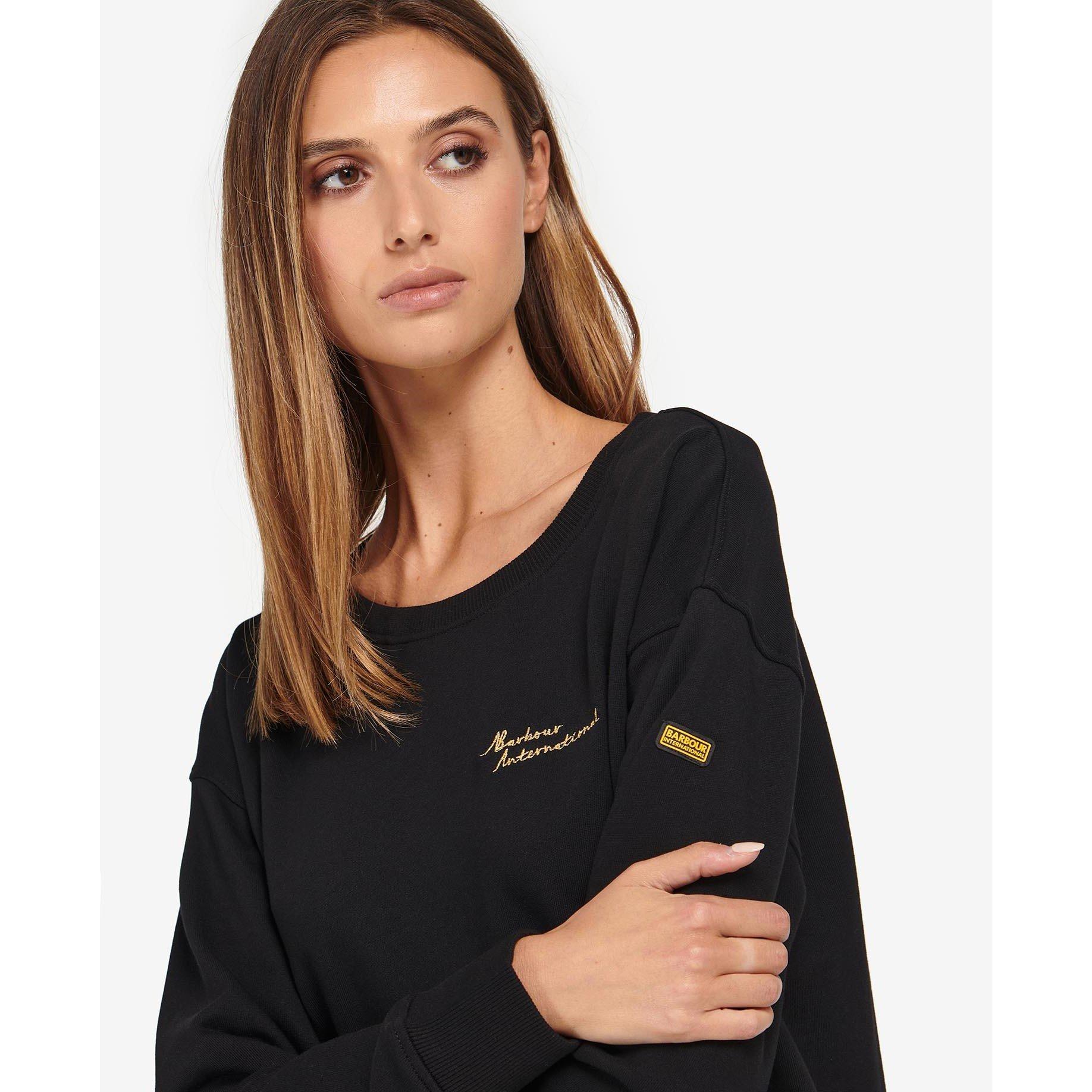 Black - Barbour International - Chequer Overlayer Sweatshirt - 5