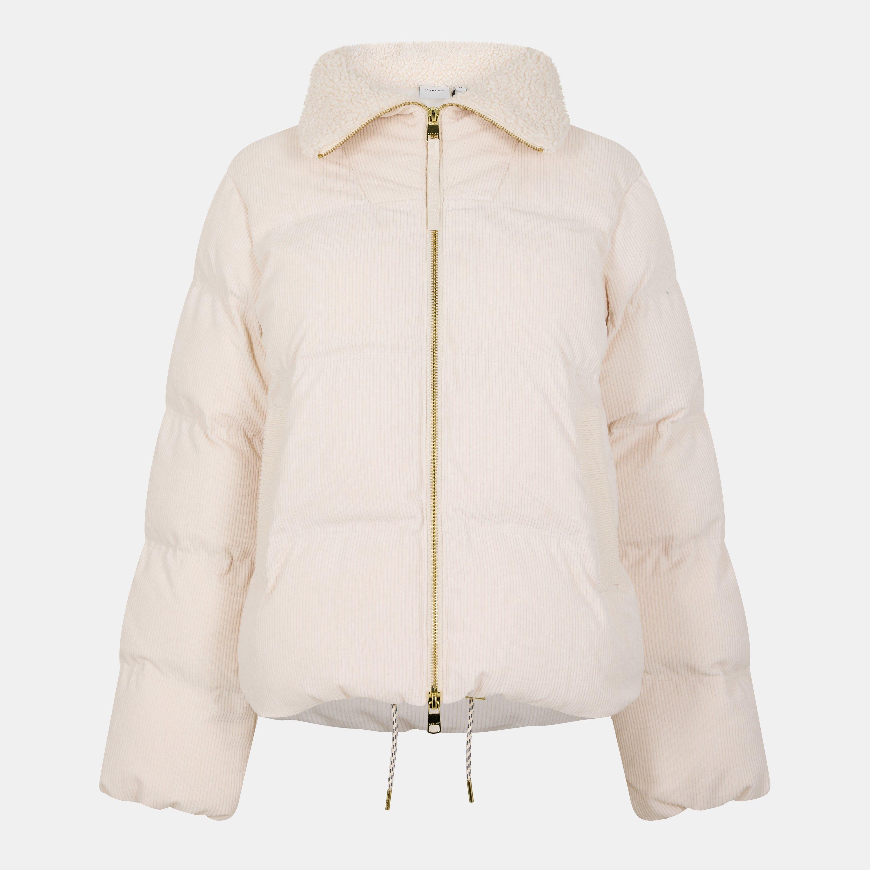 Varley Womens Brackley Cord Puffer Jacket - birch - Size 12 (M)