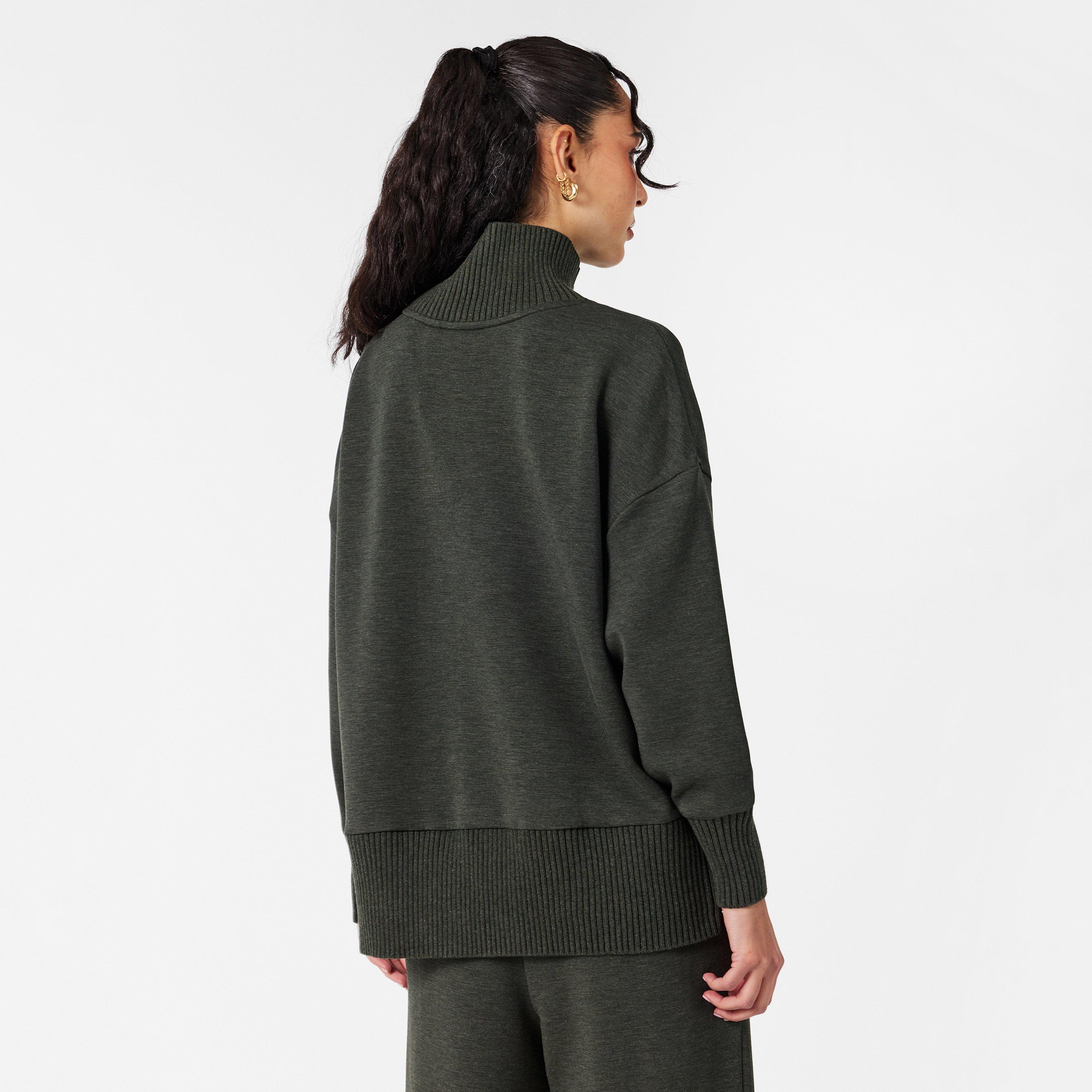 olive marl - Varley - Womens Barker High-Neck Sweat - 4