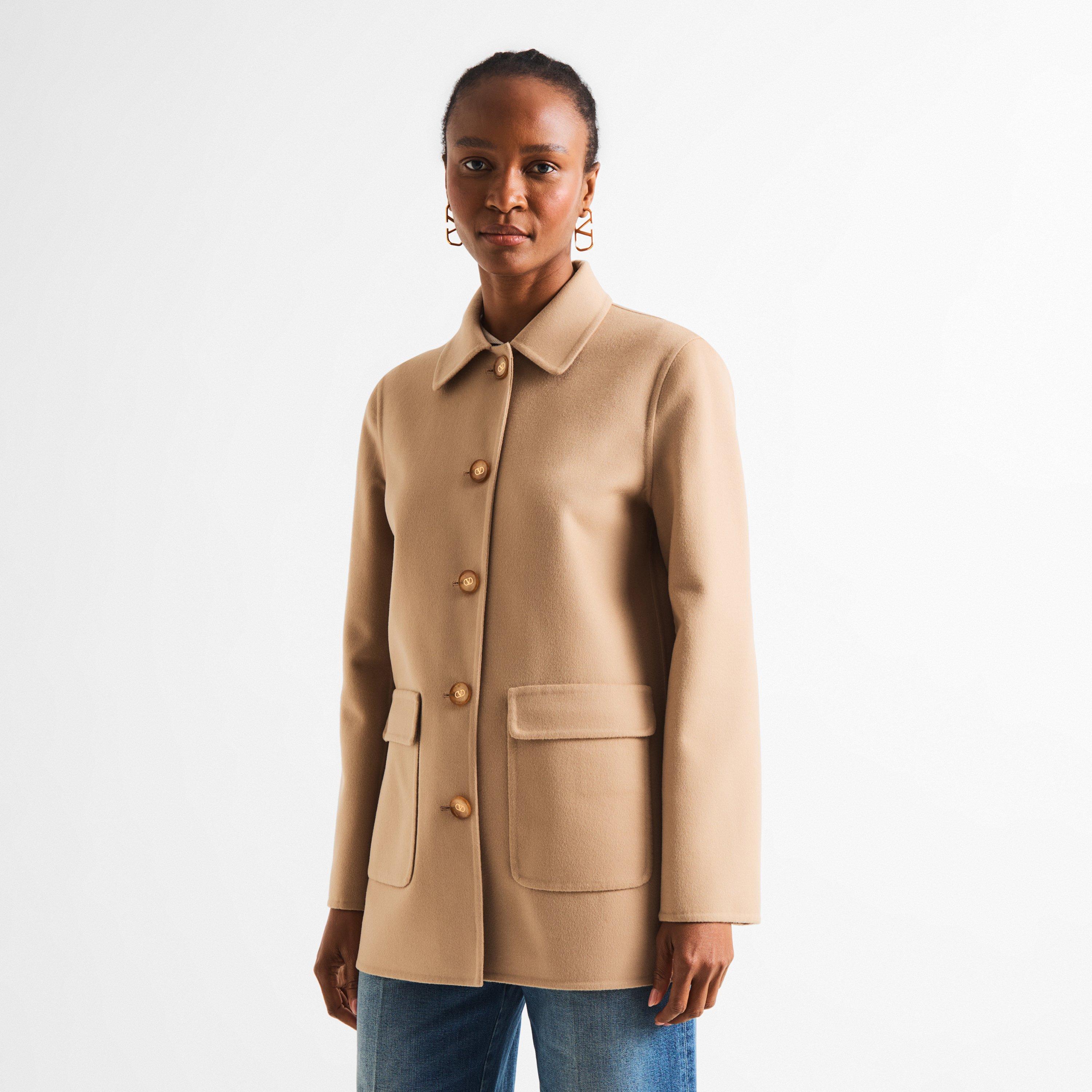 Light Camel - Valentino - Val Copact Drap Coat Ld63 - 3