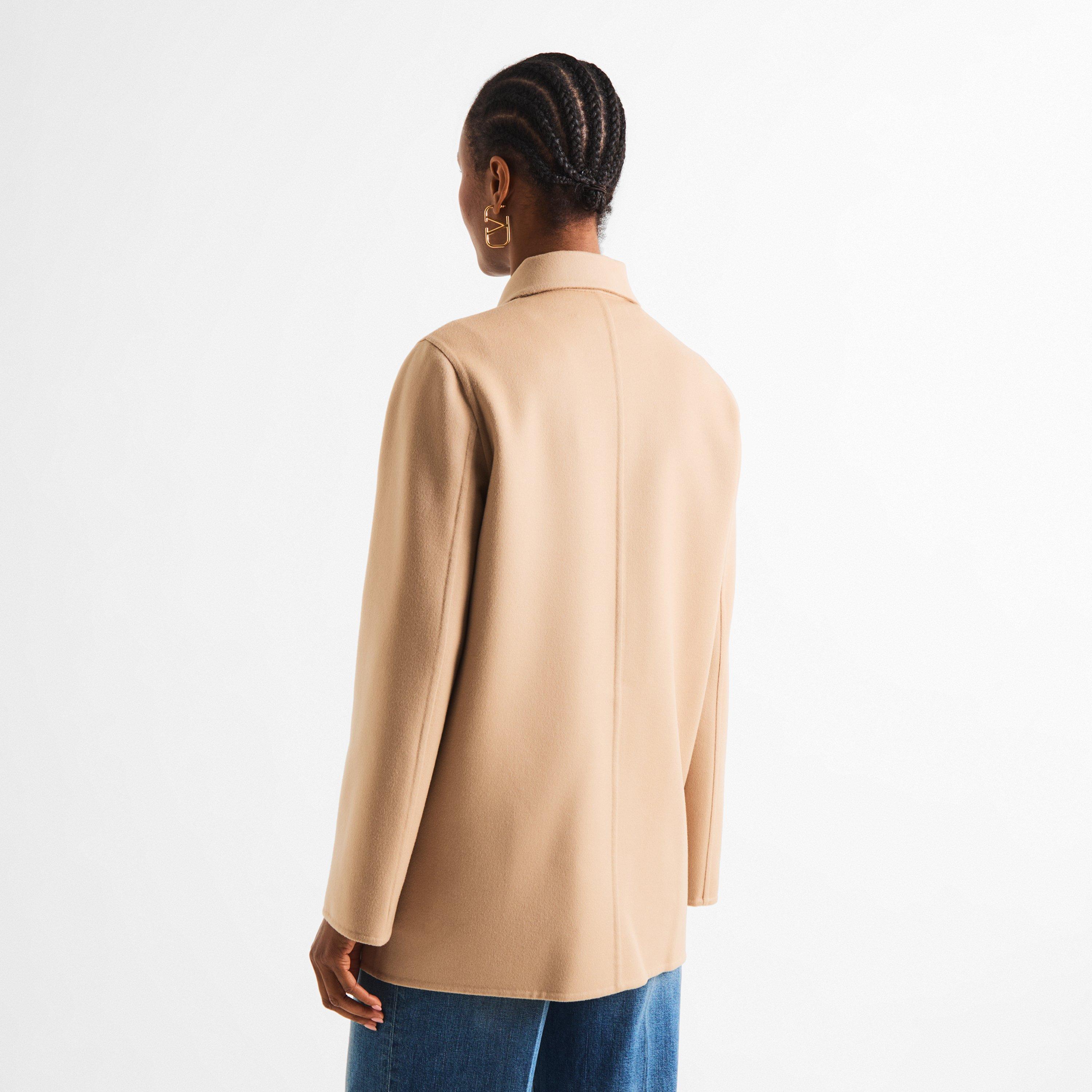 Light Camel - Valentino - Val Copact Drap Coat Ld63 - 4