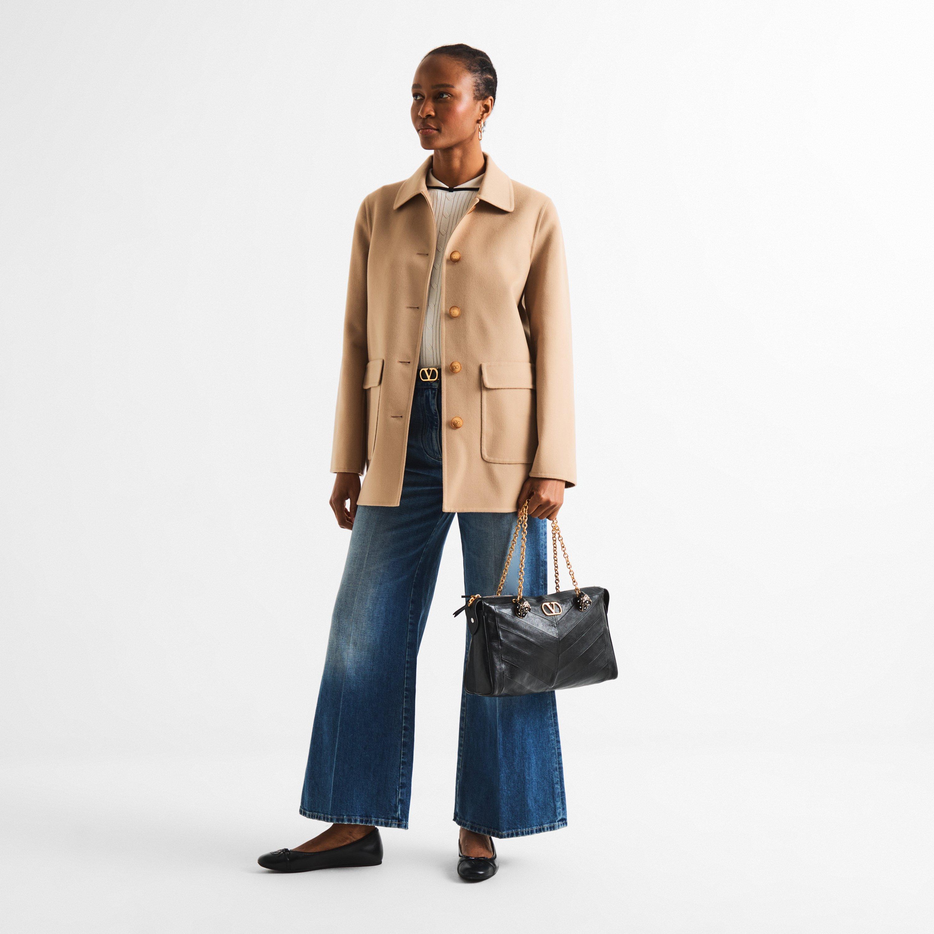 Light Camel - Valentino - Val Copact Drap Coat Ld63 - 6