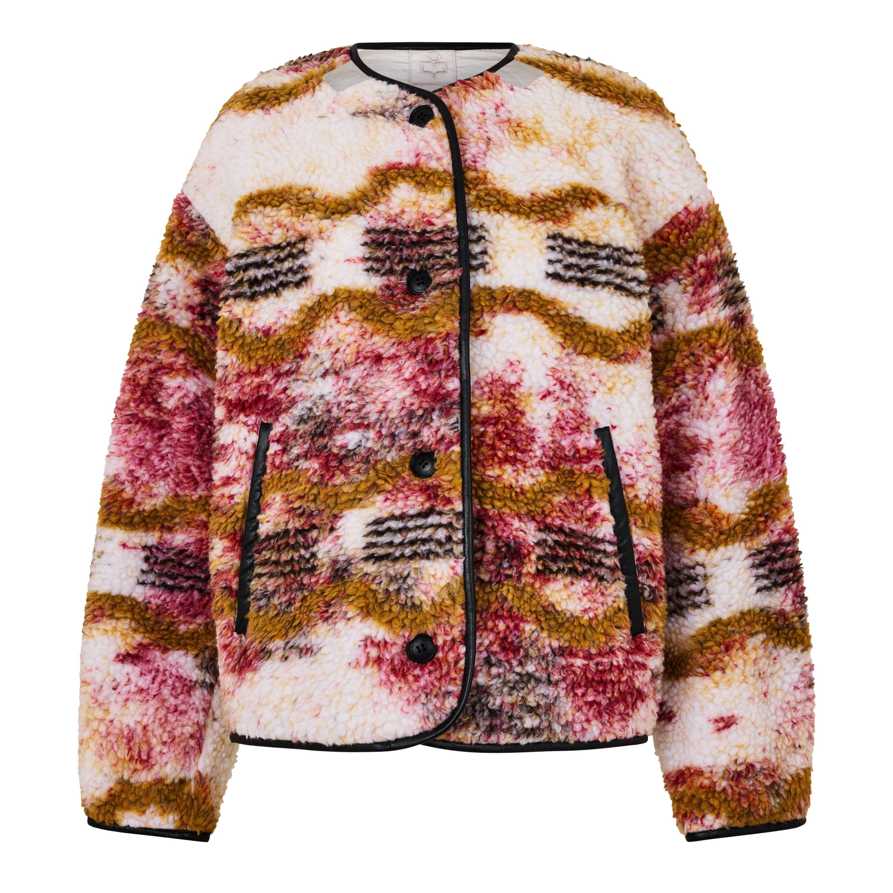 Marant Etoile Women's Umala Bomber Jacket - Ecru/Ochre - Size 10 (38)