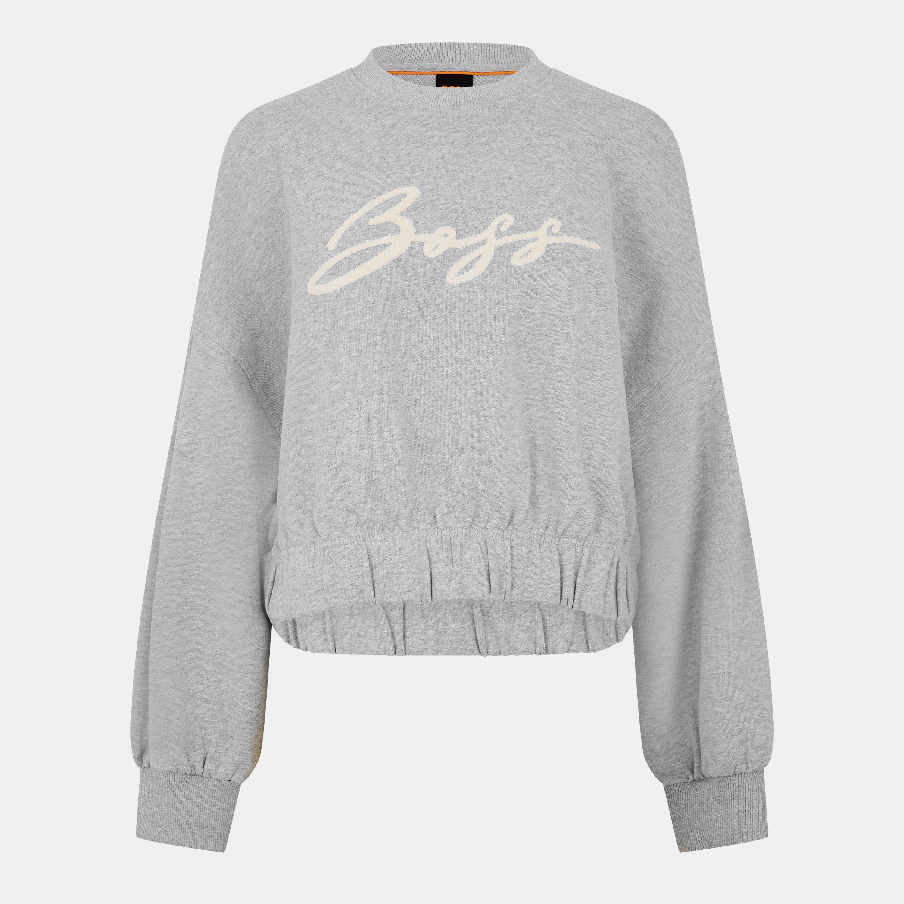 Light Grey 056 - Boss - Women's Easton Crew Sweater, Crew Style - 1