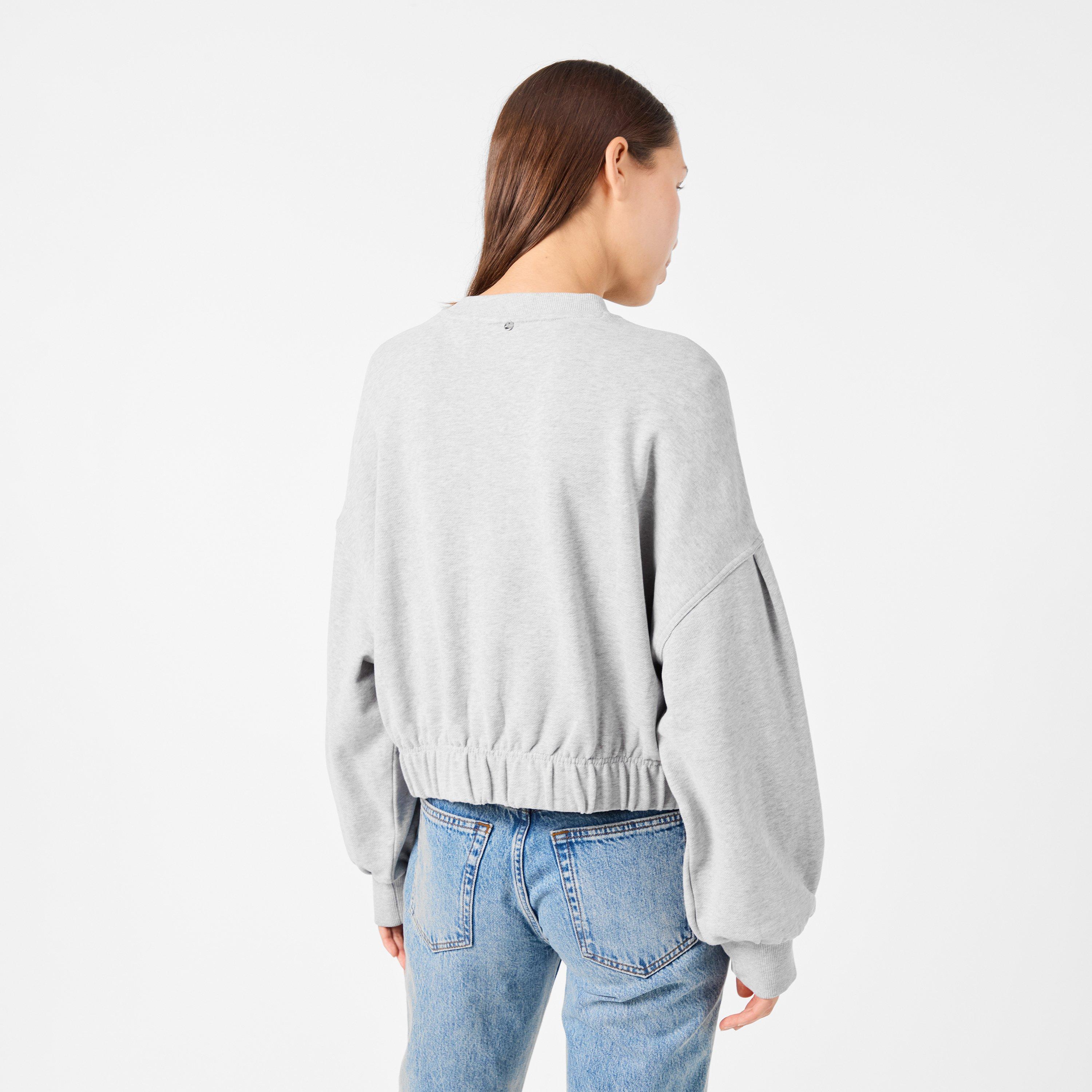 Light Grey 056 - Boss - Women's Easton Crew Sweater, Crew Style - 4