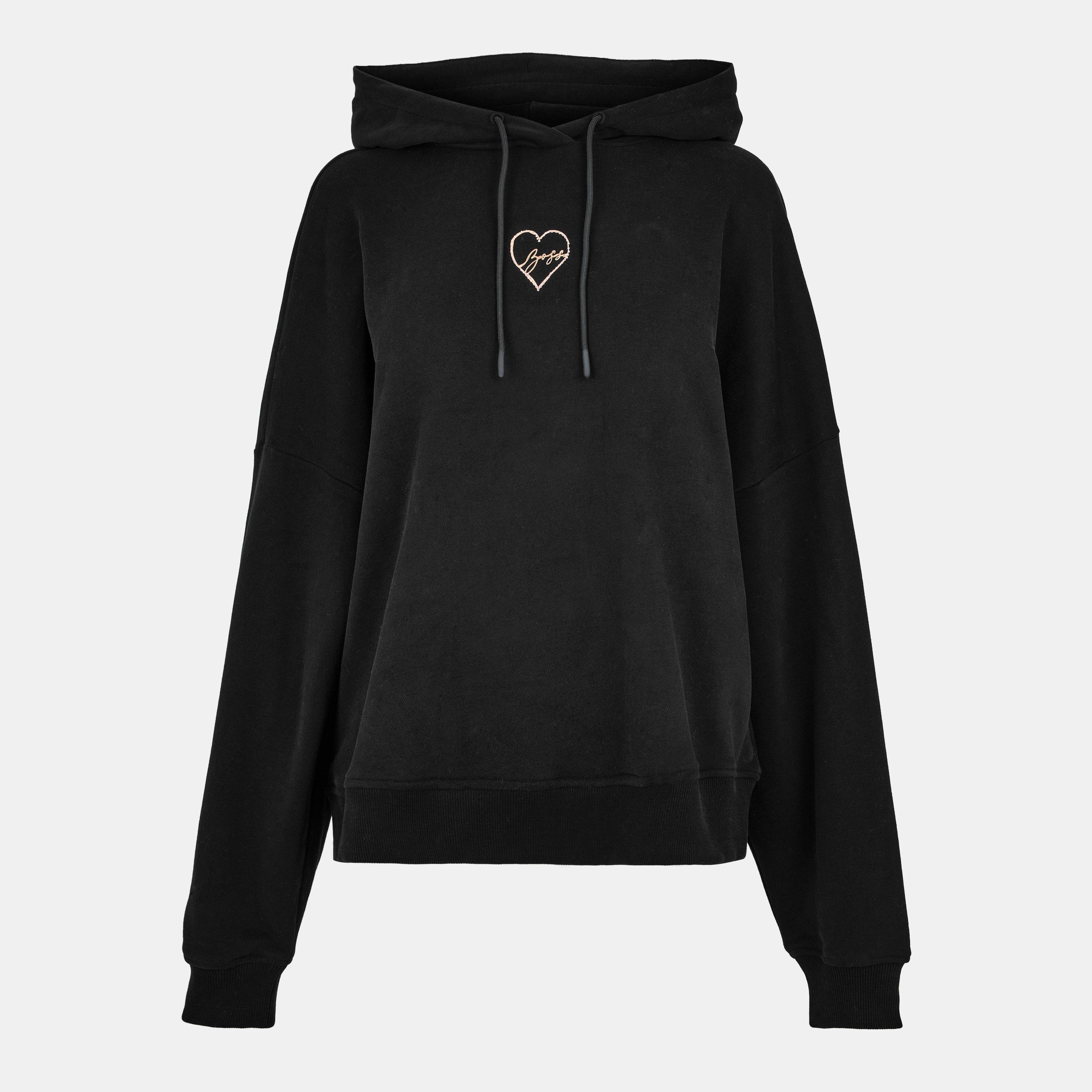 Black 002 - Boss - Women's Ehoody Overhead Design Hoodie - 1