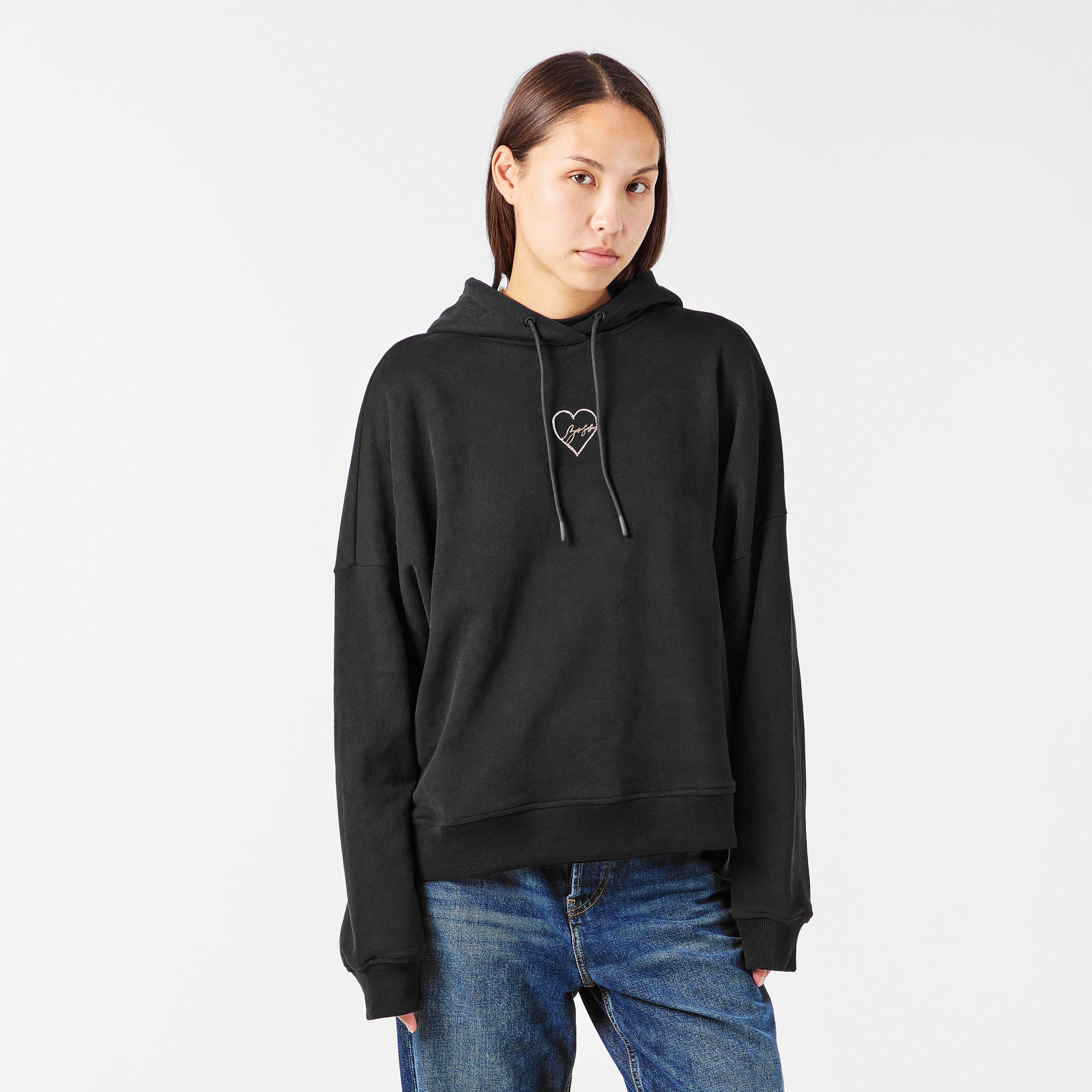 Black 002 - Boss - Women's Ehoody Overhead Design Hoodie - 3