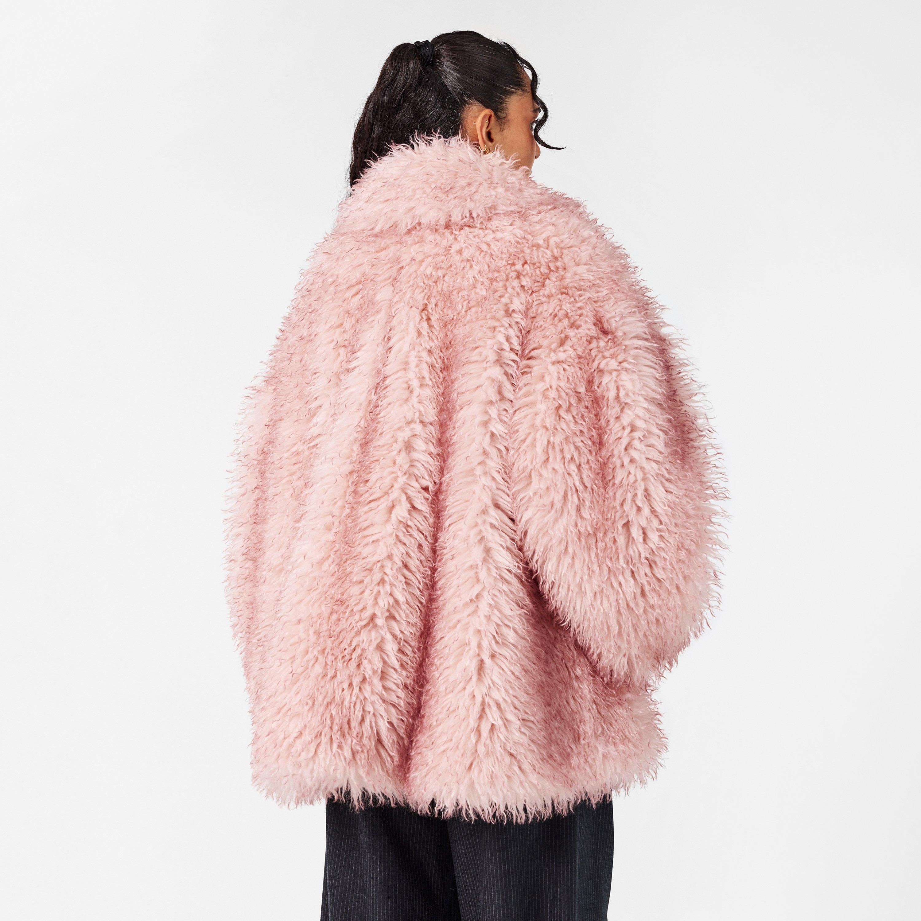 Mary Rose - Ganni - Women's Fur Midi Teddy Coat - 4