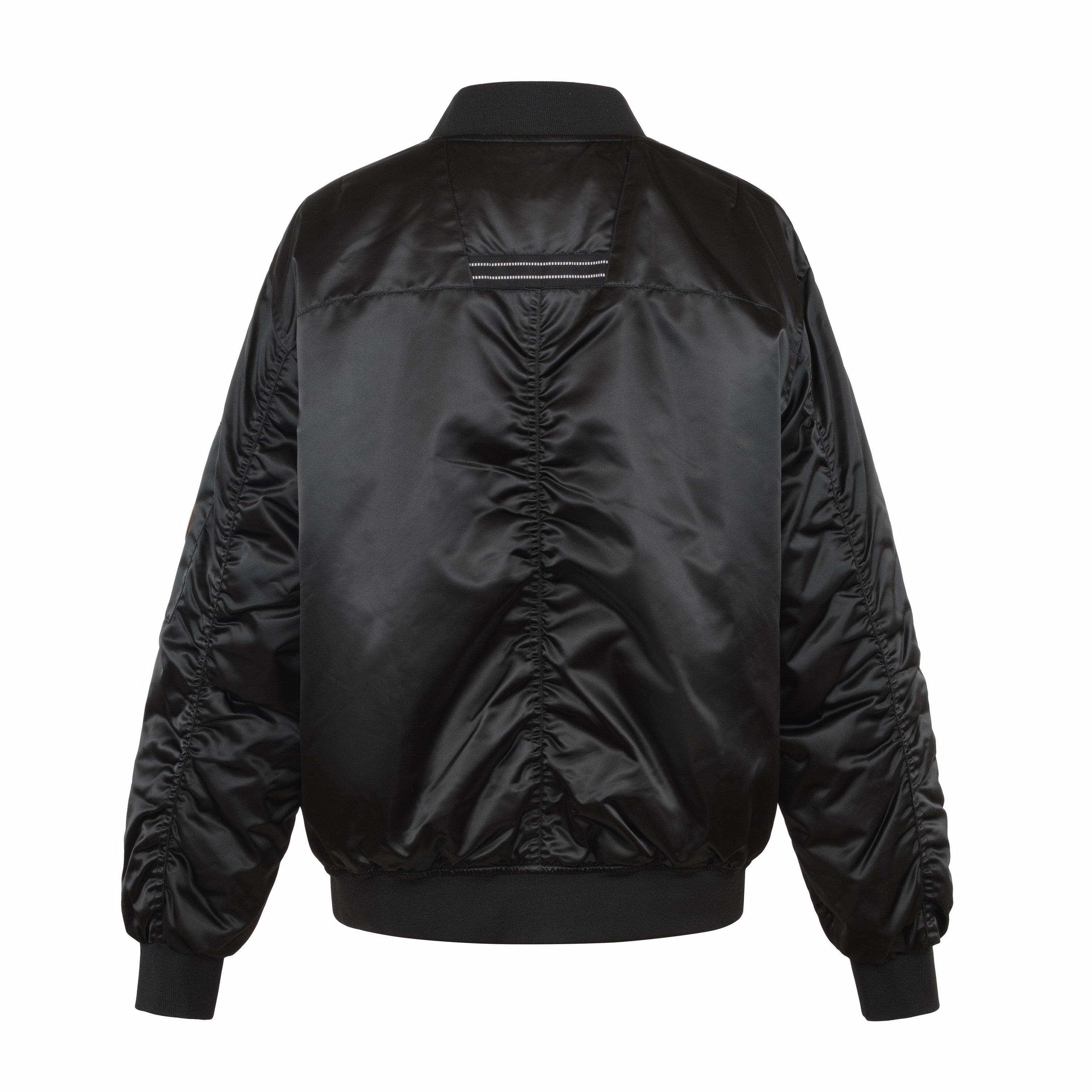 Black - Arctic Army - Women's  Midweight Arctic Long Sleeve Stand Collar Reflective Bomber Jacket - 2