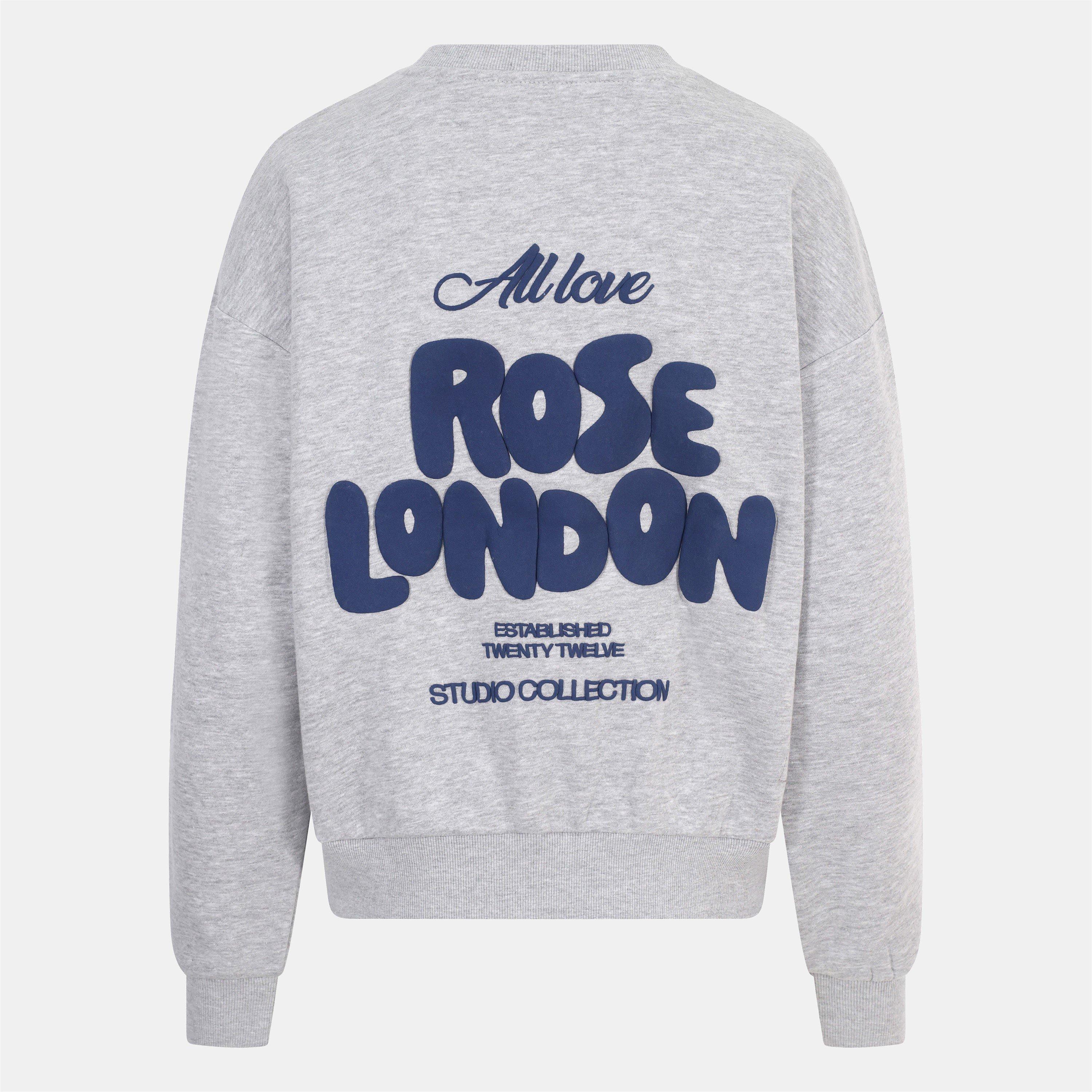 Grey Marl - Rose London - London All Love Sweatshirt - 2