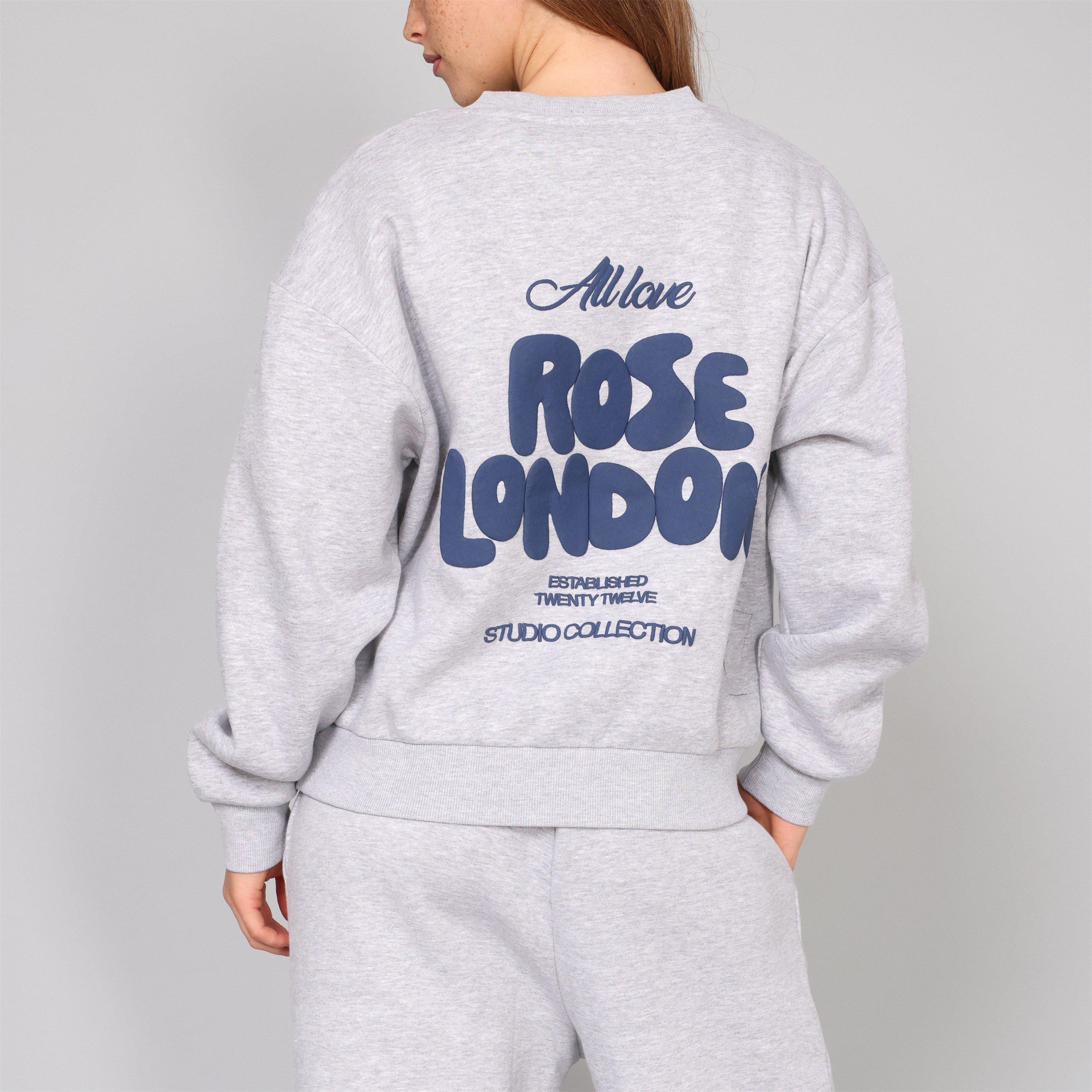 Grey Marl - Rose London - London All Love Sweatshirt - 4