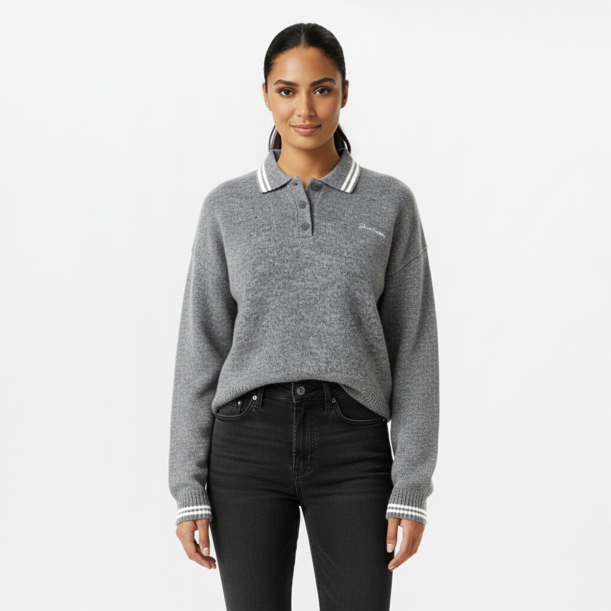 Carbone - Jack Wills - Women's Knitted Long Sleeve Polo Shirt - 3