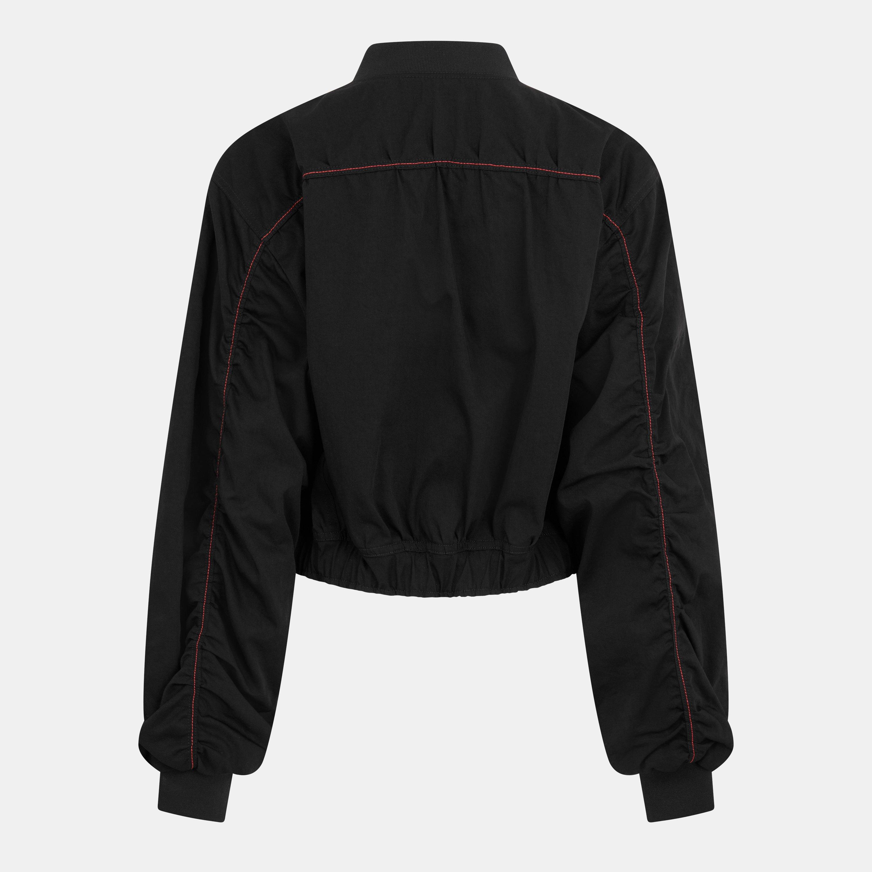 Black Black - Diesel - Women's Ribbed Zip Bomber Jacket - 2