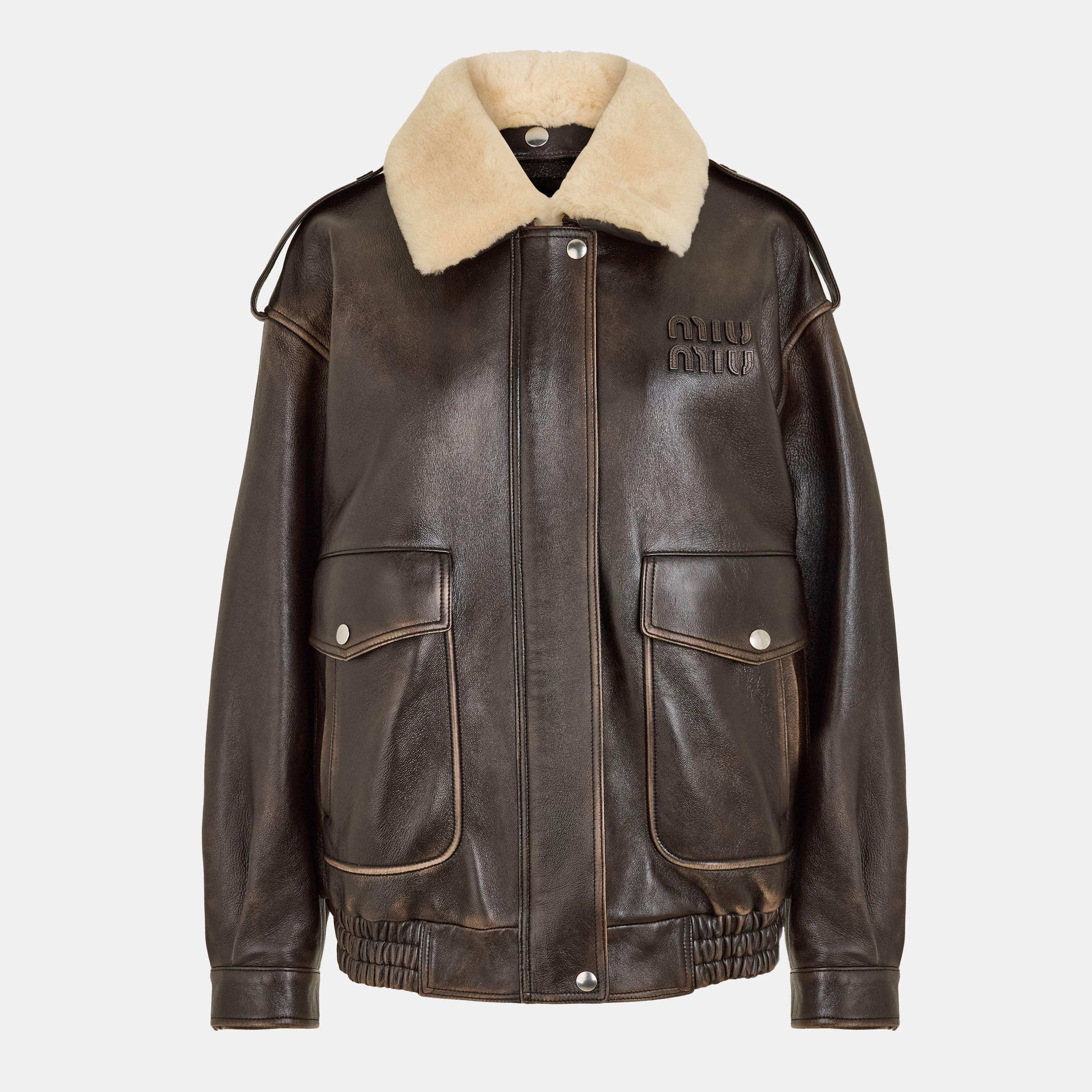 Caffe - Miu Miu - Women's Leather Jacket - 1