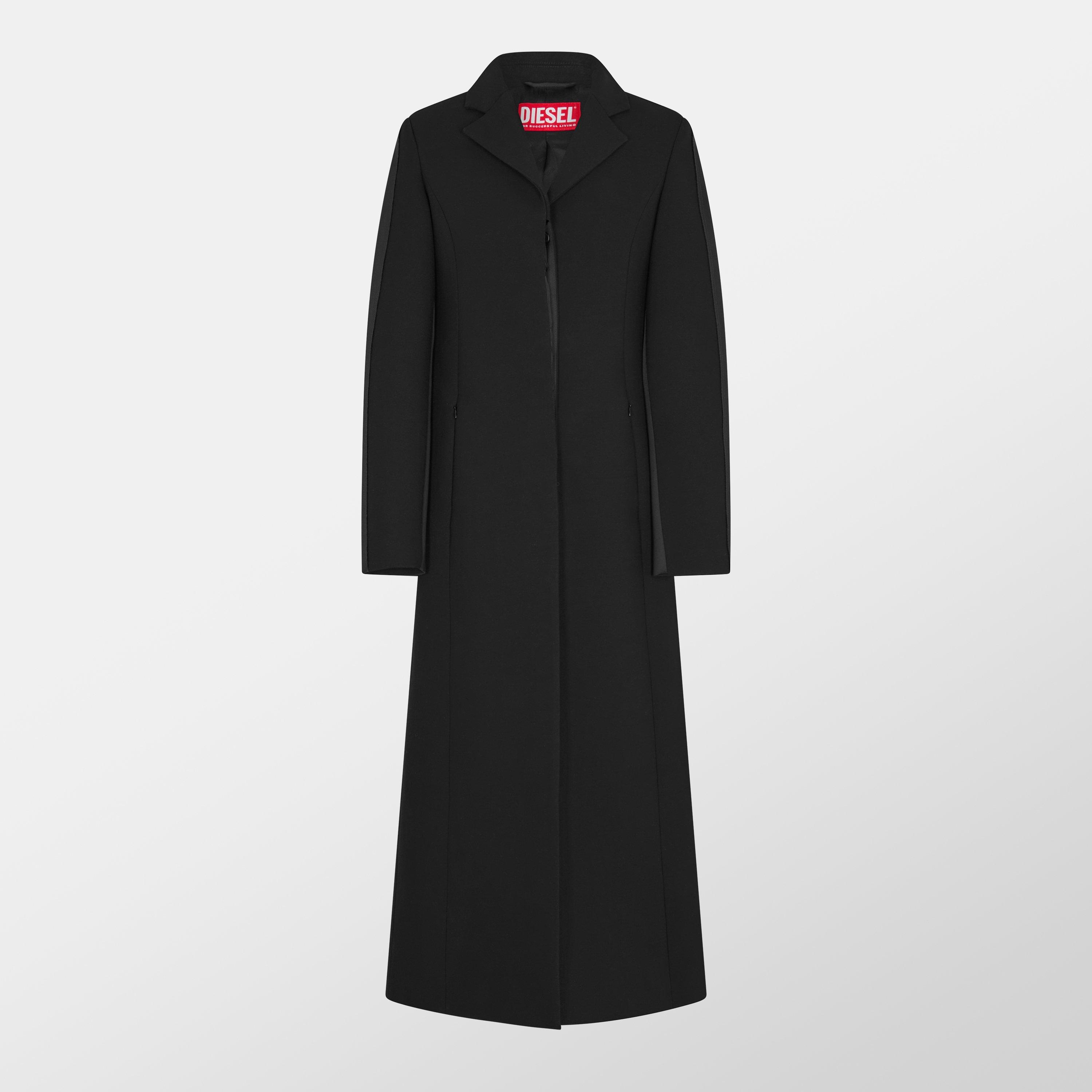 Black Black - Diesel - Women's Structured Tailored Overcoat - 1