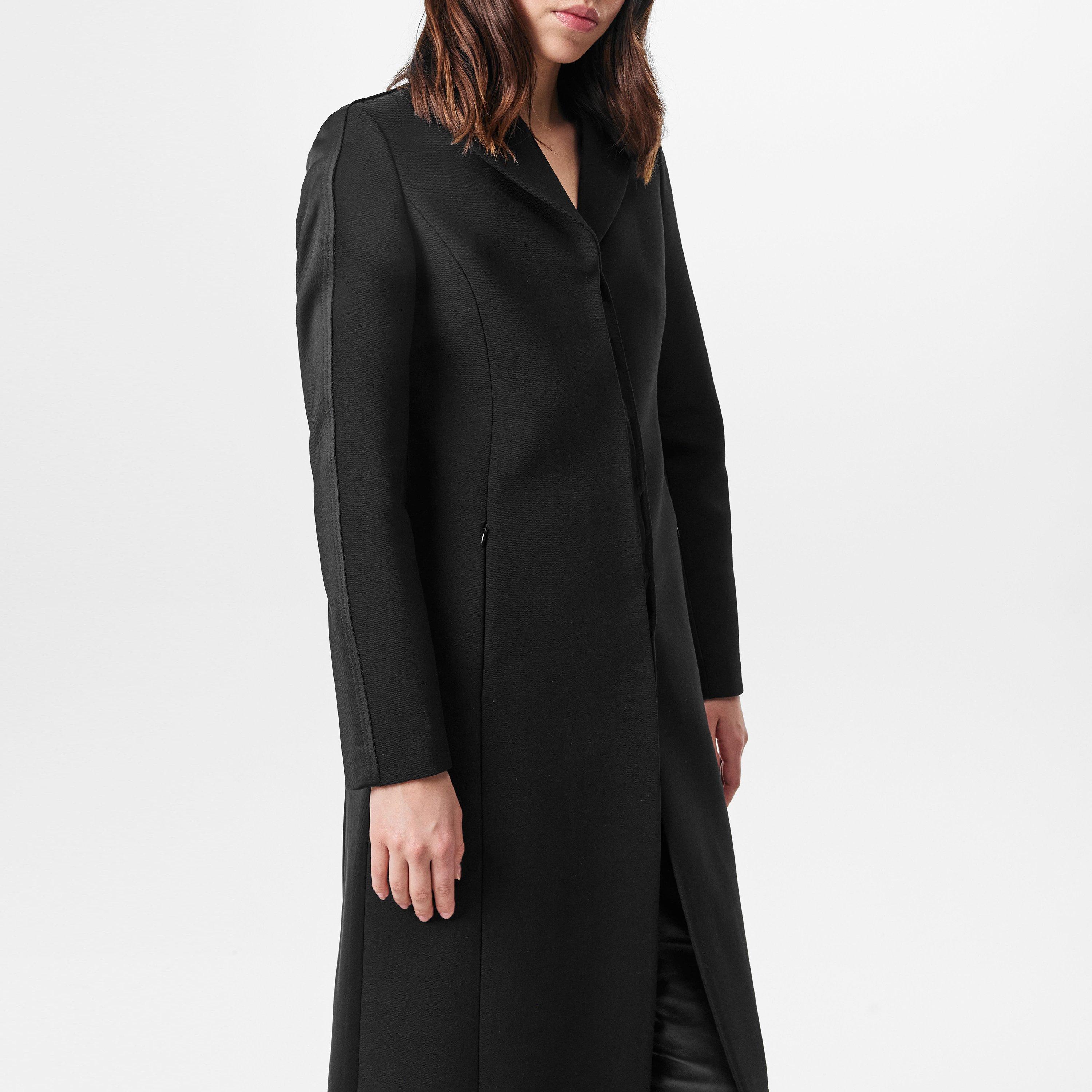 Black Black - Diesel - Women's  Structured Tailored Overcoat - 3