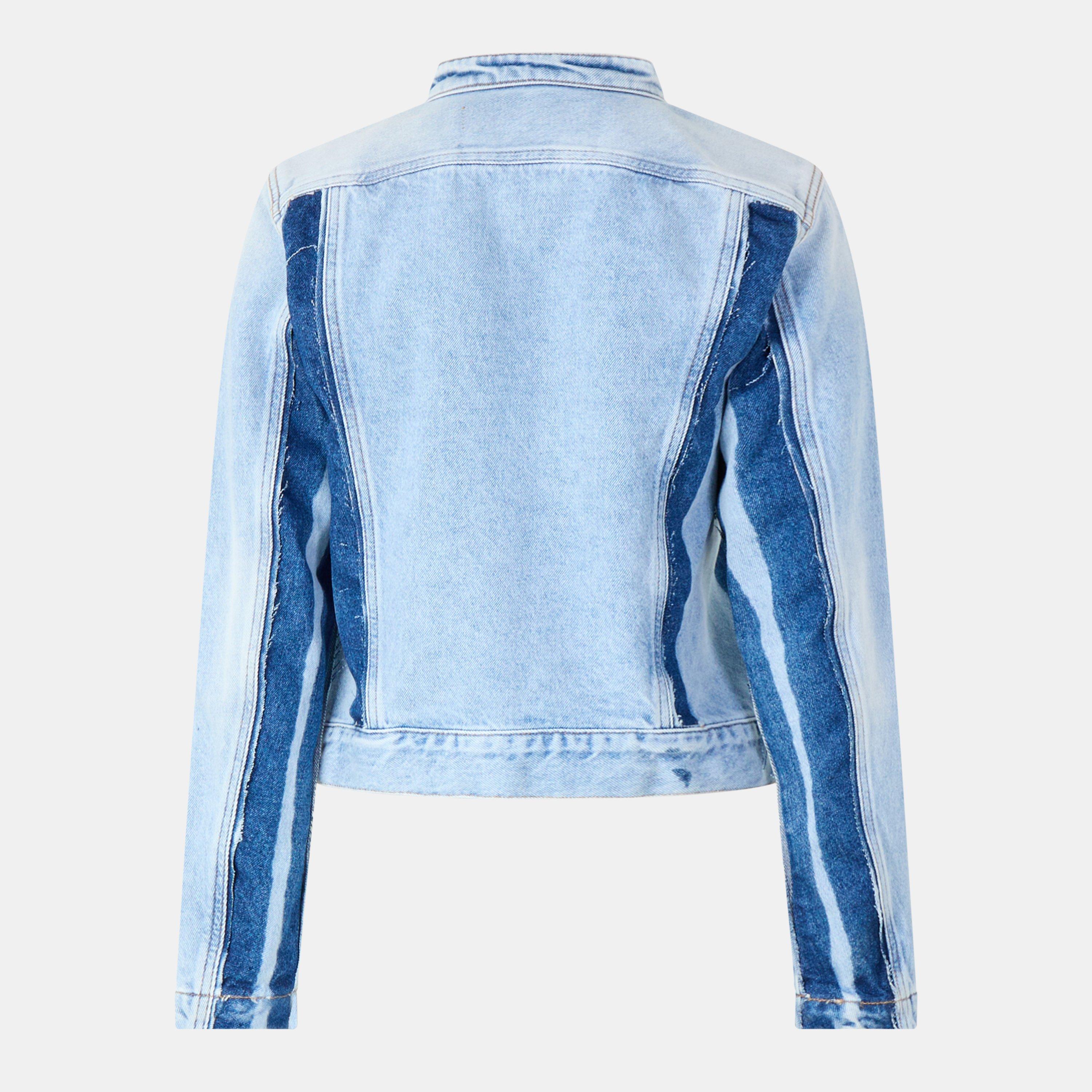 Blue Denim - Diesel - Women's DGlory Gicca Structured Denim Jacket - 2
