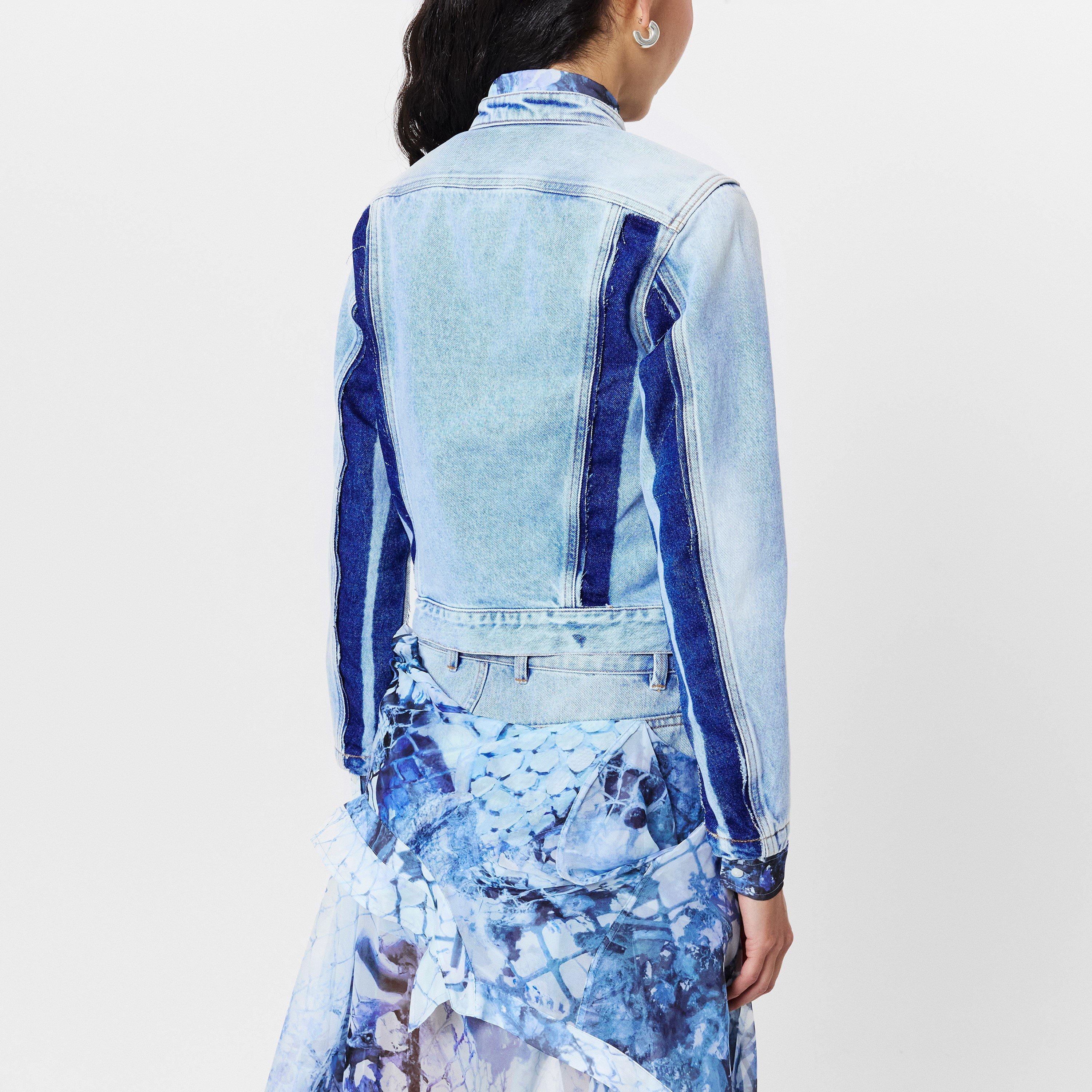 Blue Denim - Diesel - Women's DGlory Gicca Structured Denim Jacket - 4