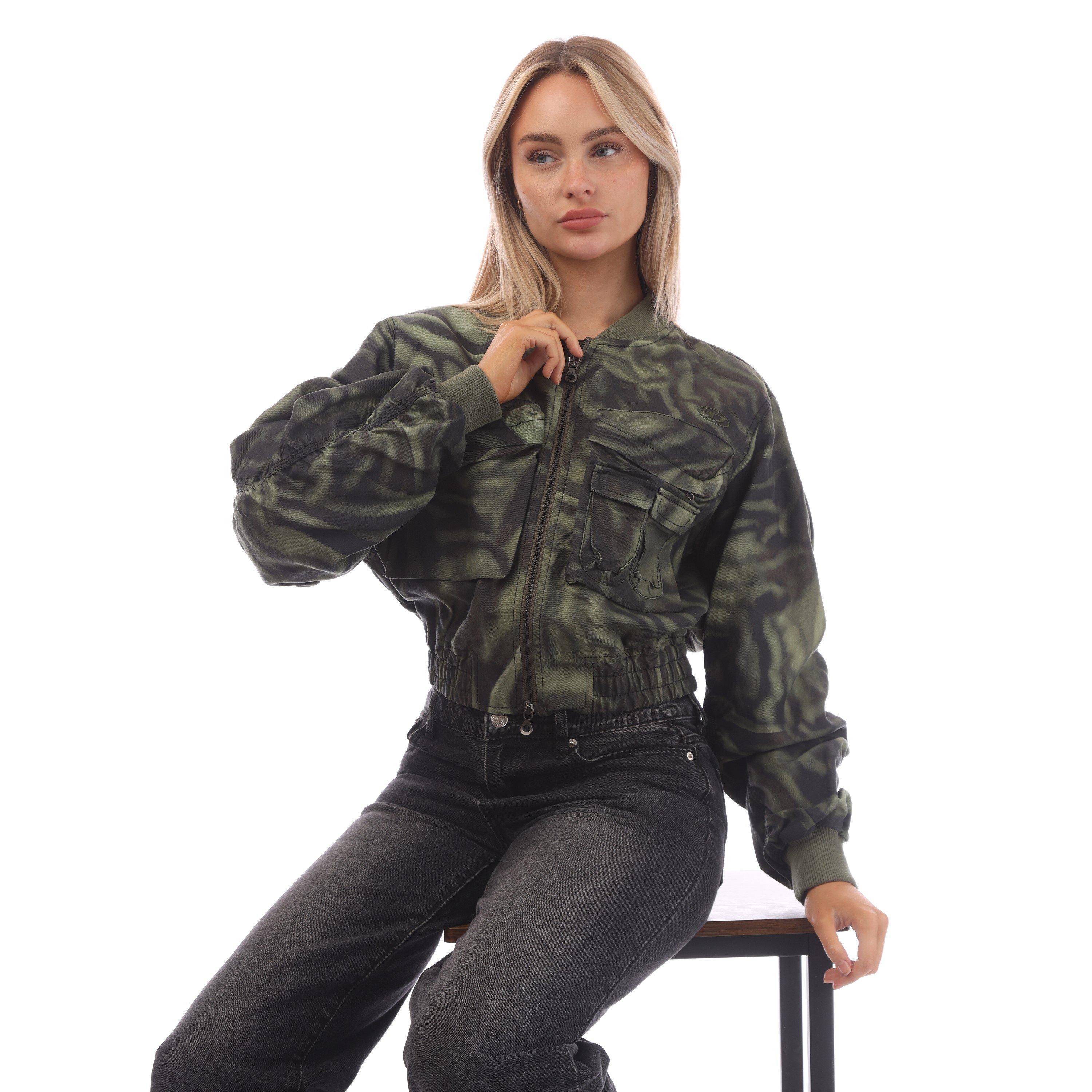 Multicolor - Diesel - Women's Khlow Ribbed Trim Bomber Jacket - 4