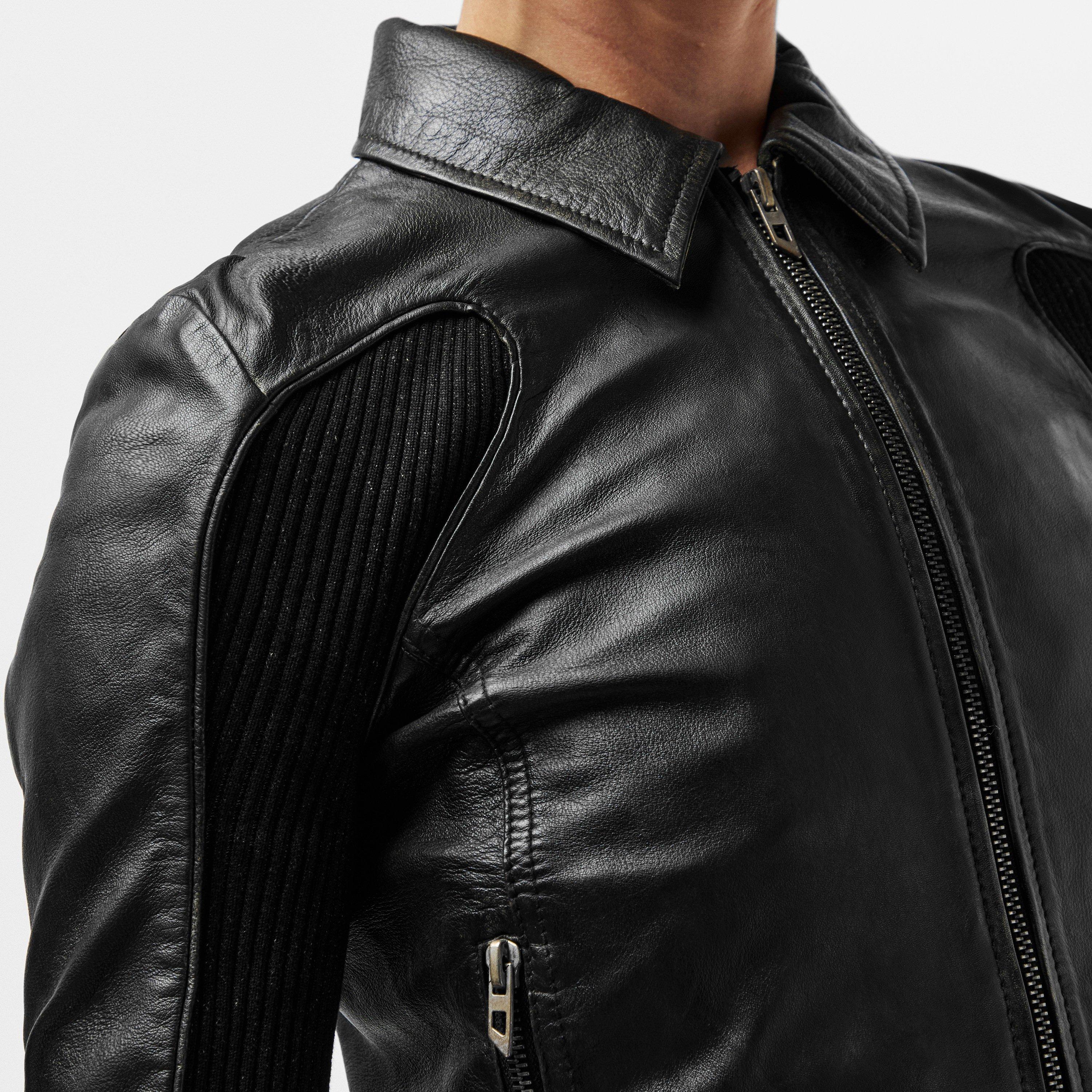 Black - Diesel - Women's Totem Leather Jacket - 5