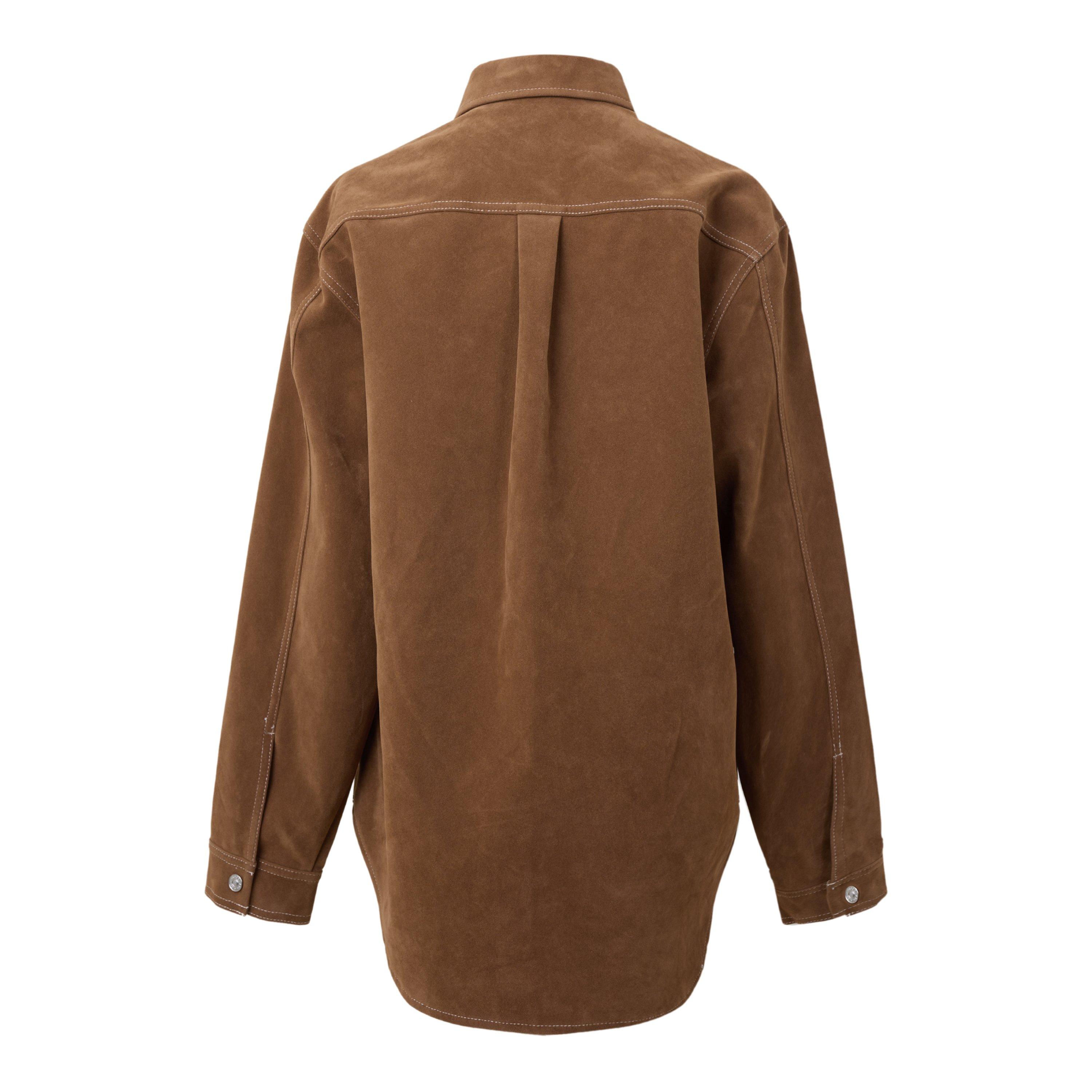 CAFE CLAY - Good American - Good Suede Overshirt Ld64 - 2