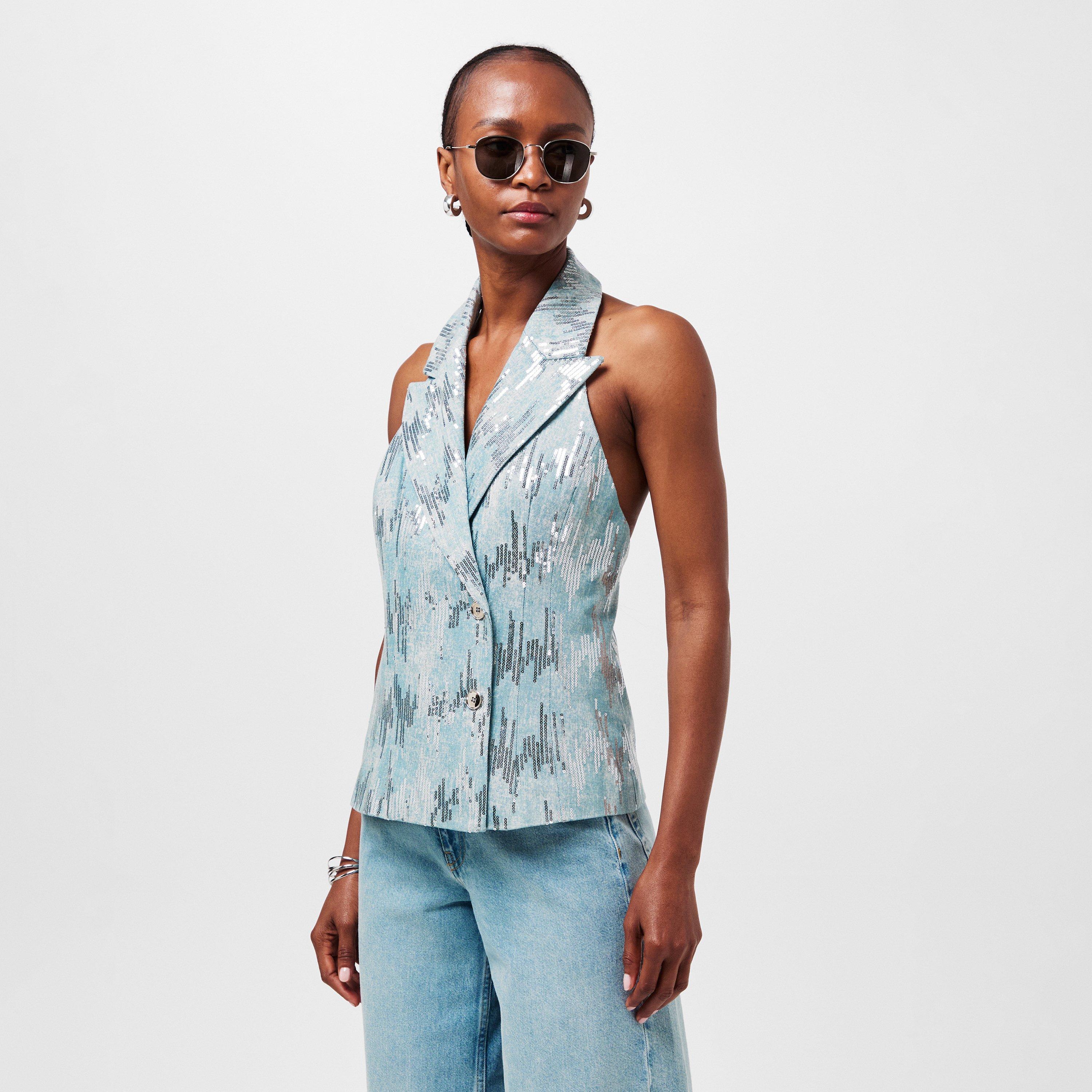 Blue - AmyLynn - Embellished Waistcoat - 3