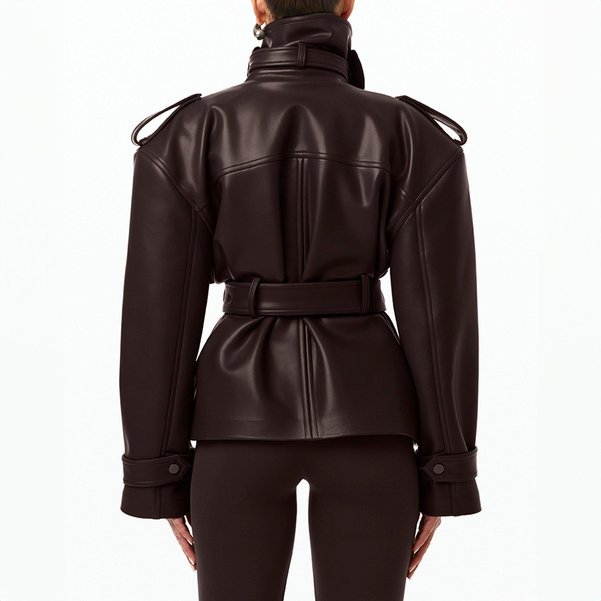 Chocolate - Naked Wardrobe - Naked W Faux Leather Ld64 - 3
