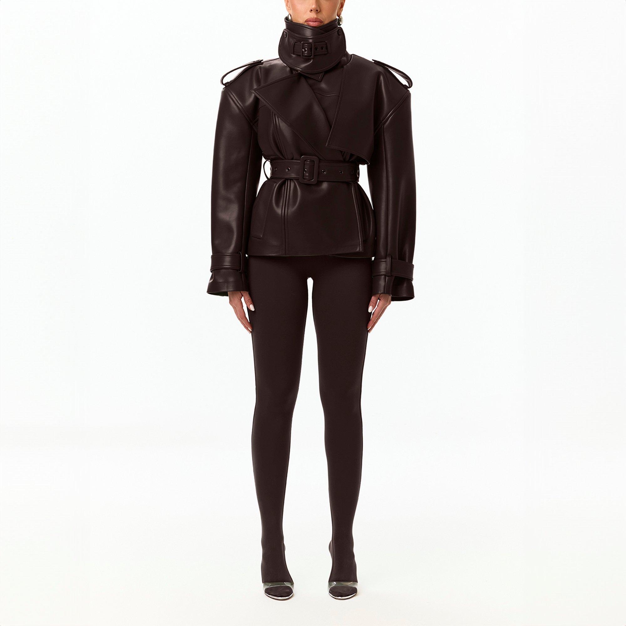 Chocolate - Naked Wardrobe - Naked W Faux Leather Ld64 - 4