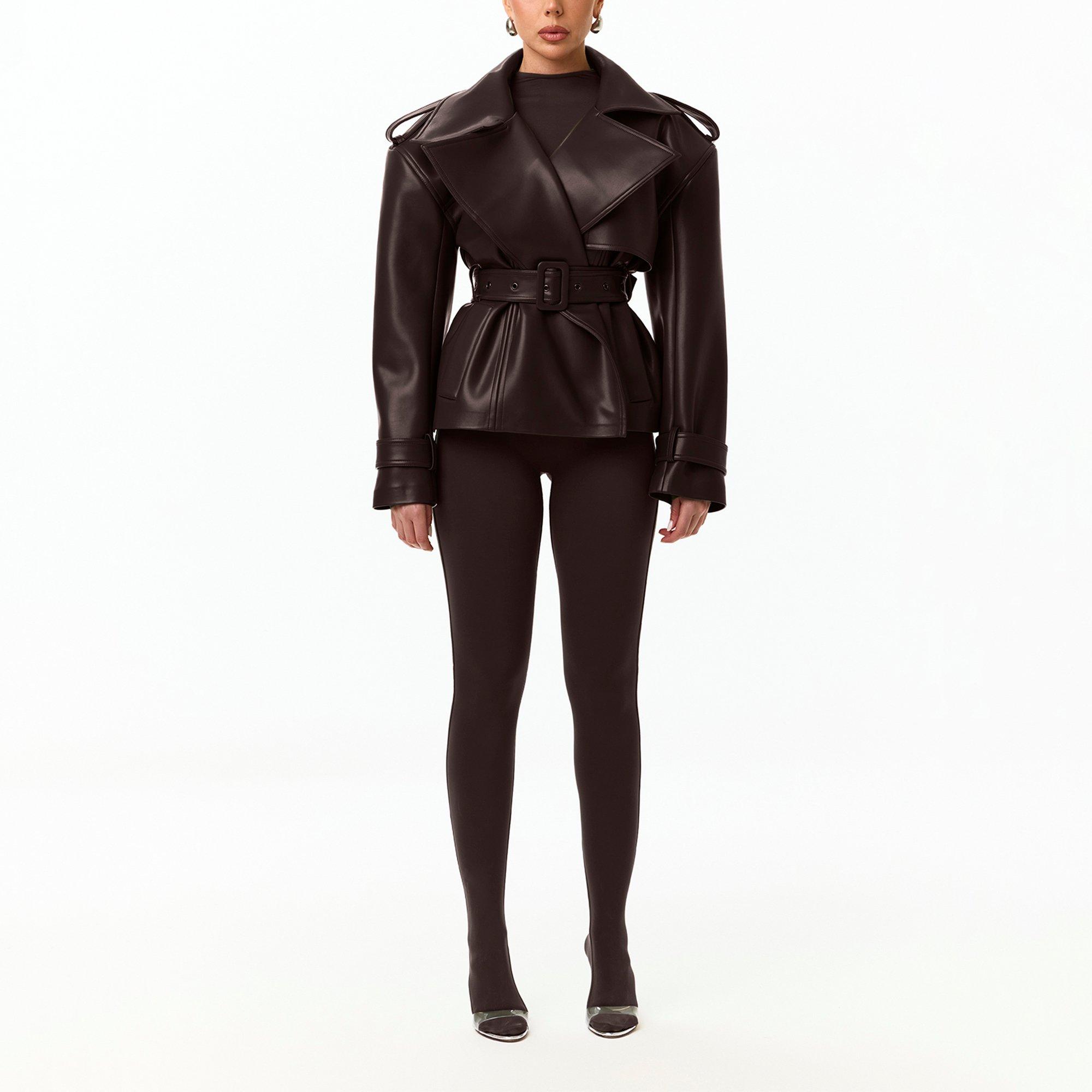 Chocolate - Naked Wardrobe - Naked W Faux Leather Ld64 - 5