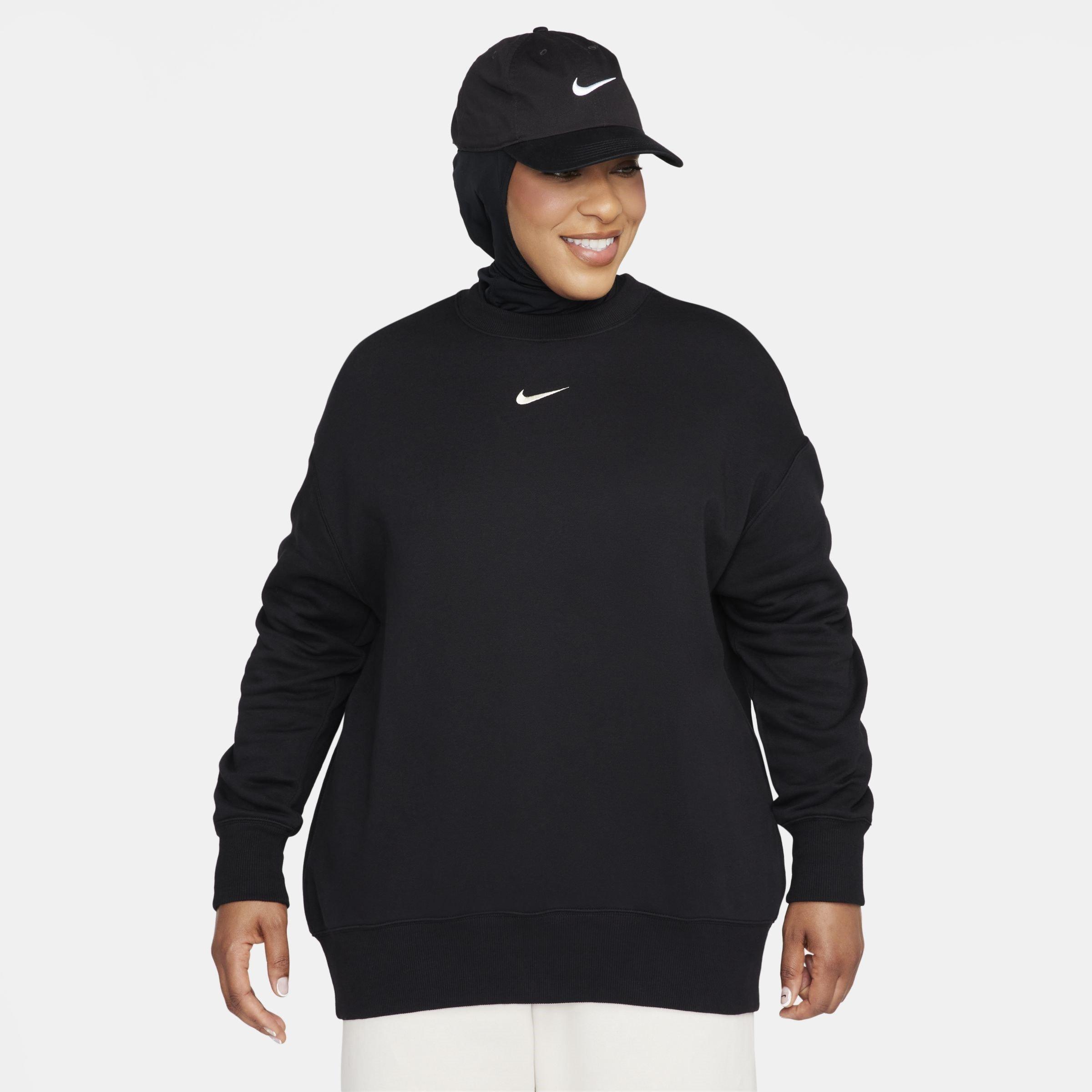 Zwart/Zeilen - Nike - Sportswear Phoenix Fleece Women's Oversized Crewneck Sweatshirt - 1