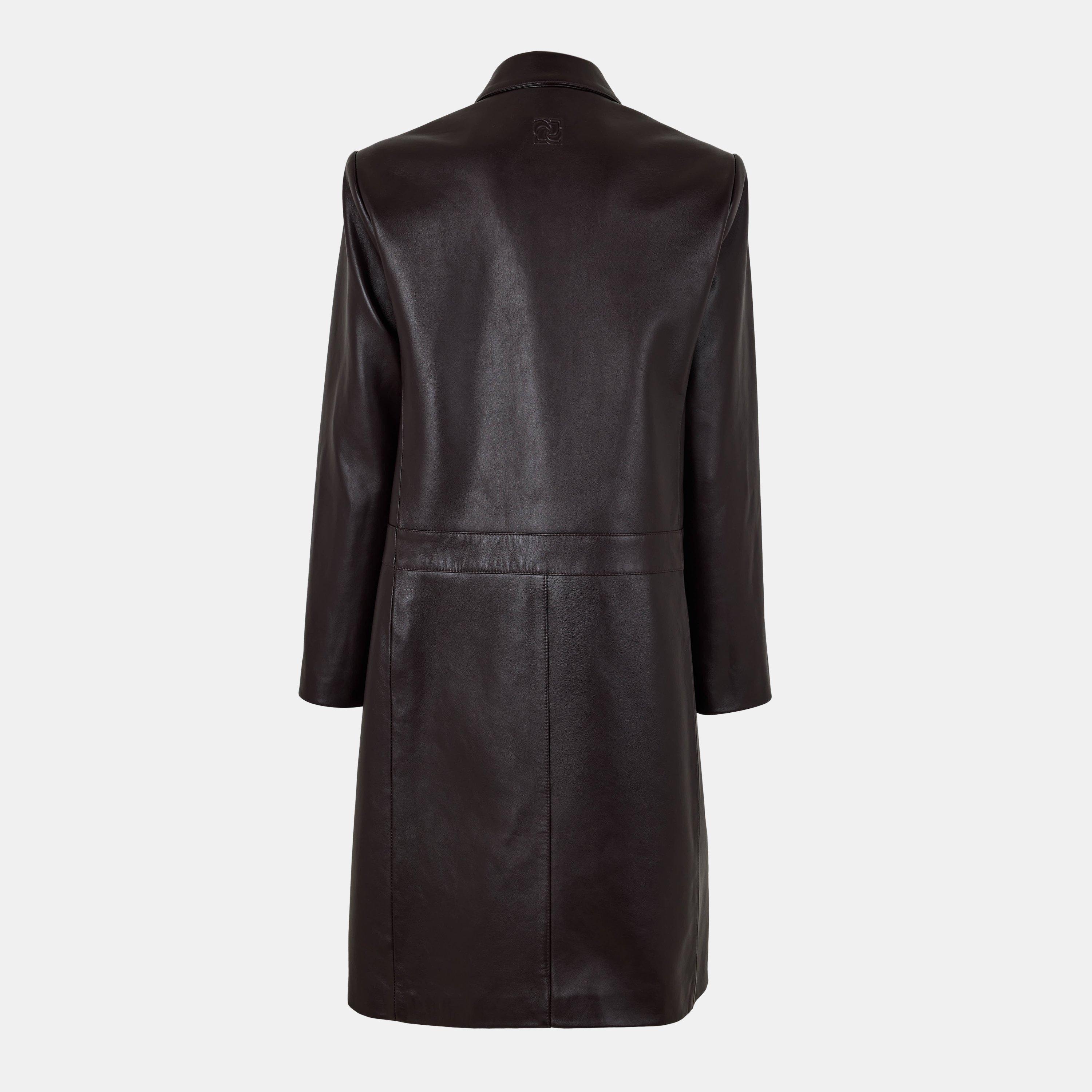 Brown - Magda Butrym - Women's Genuine Leather Jacket - 2