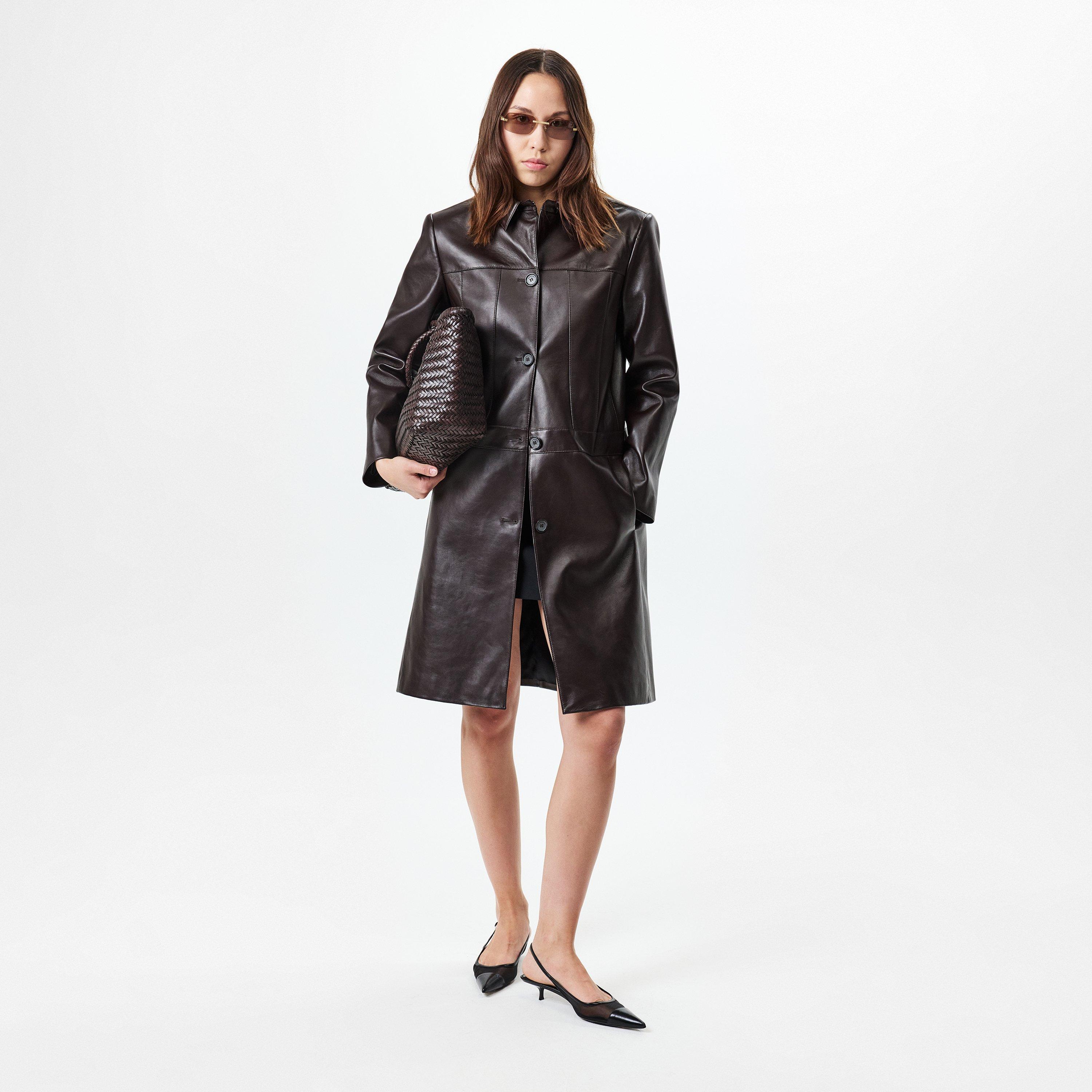 Brown - Magda Butrym - Women's Genuine Leather Jacket - 6