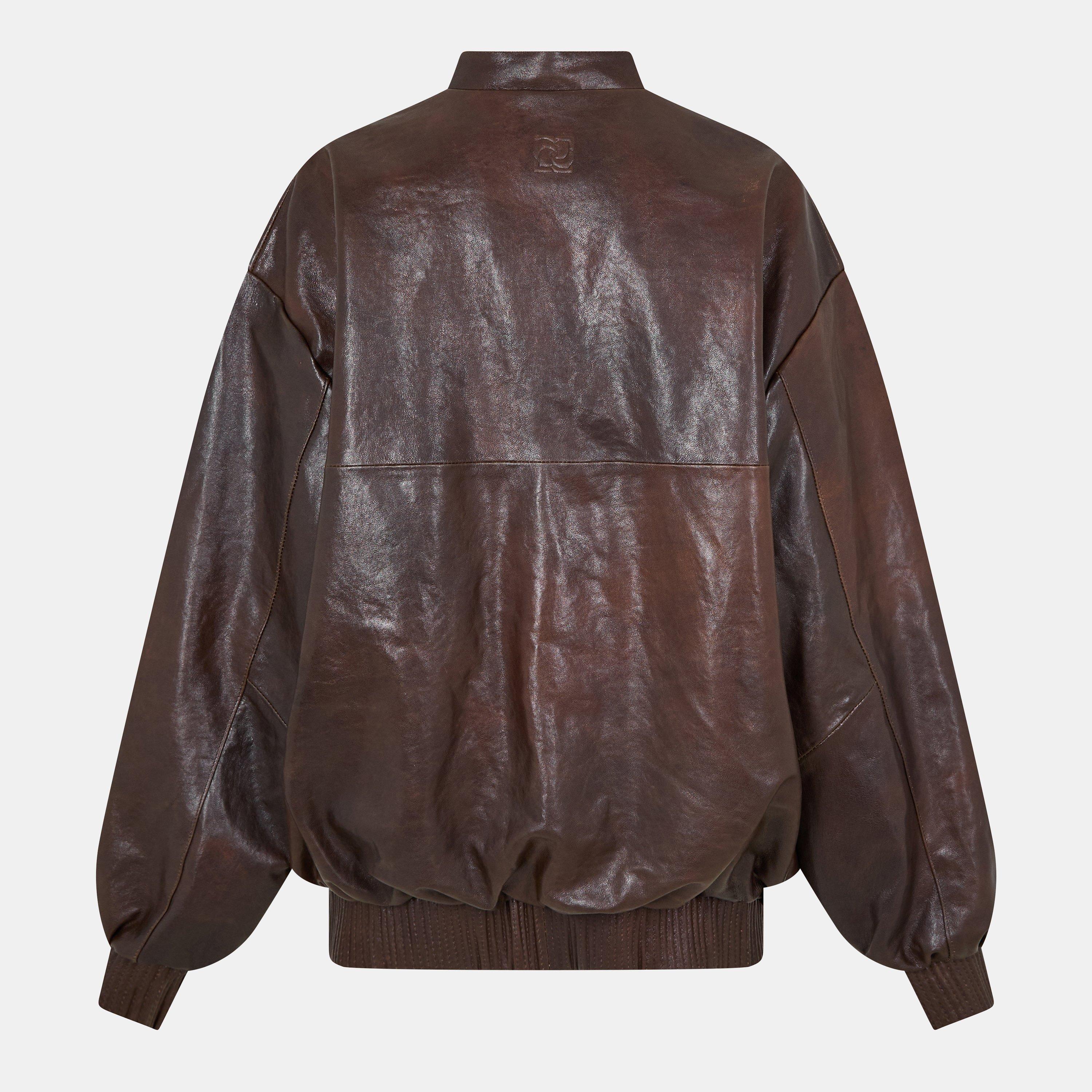 Brown - Magda Butrym - Women's  Tailored Leather Jacket - 2