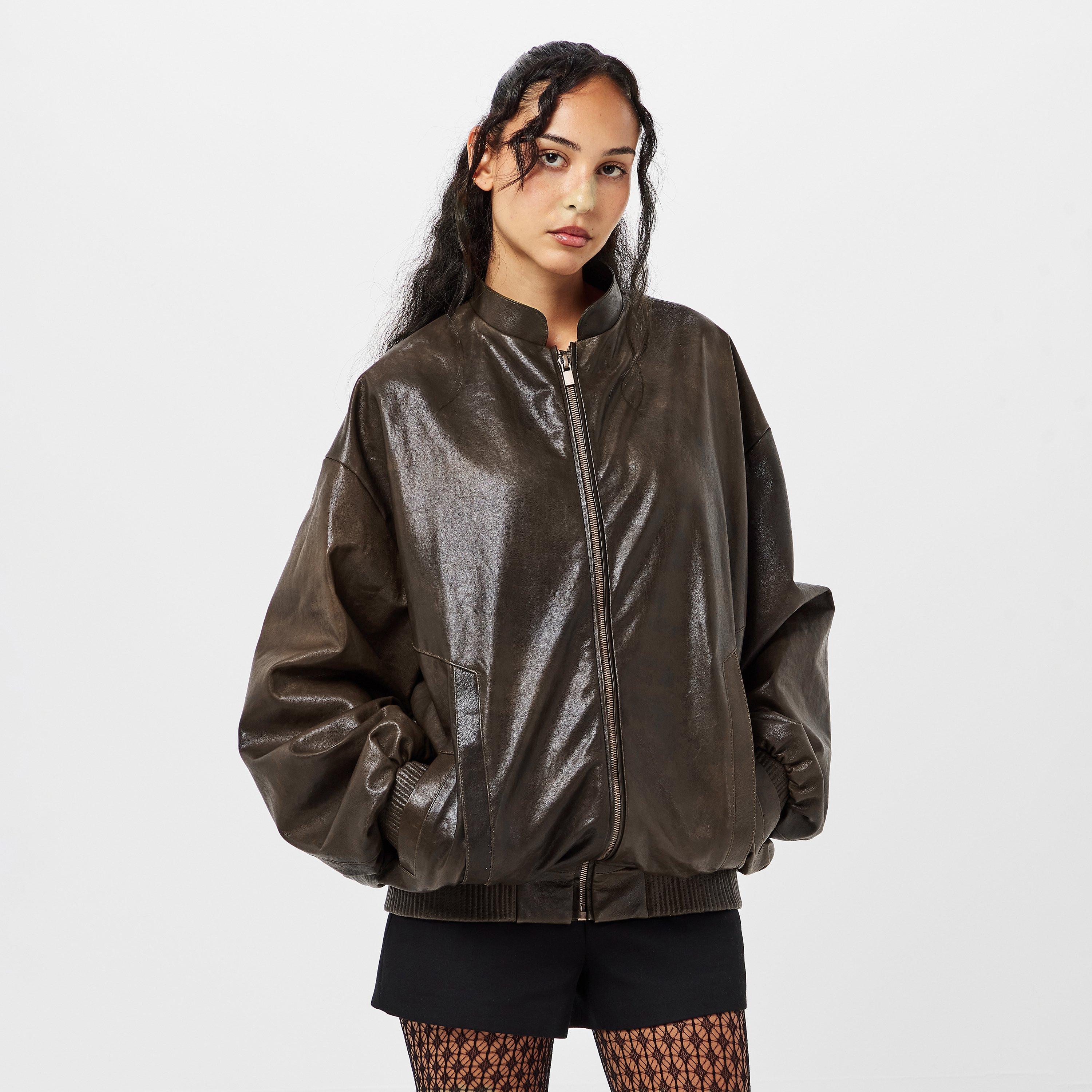 Brown - Magda Butrym - Women's  Tailored Leather Jacket - 3