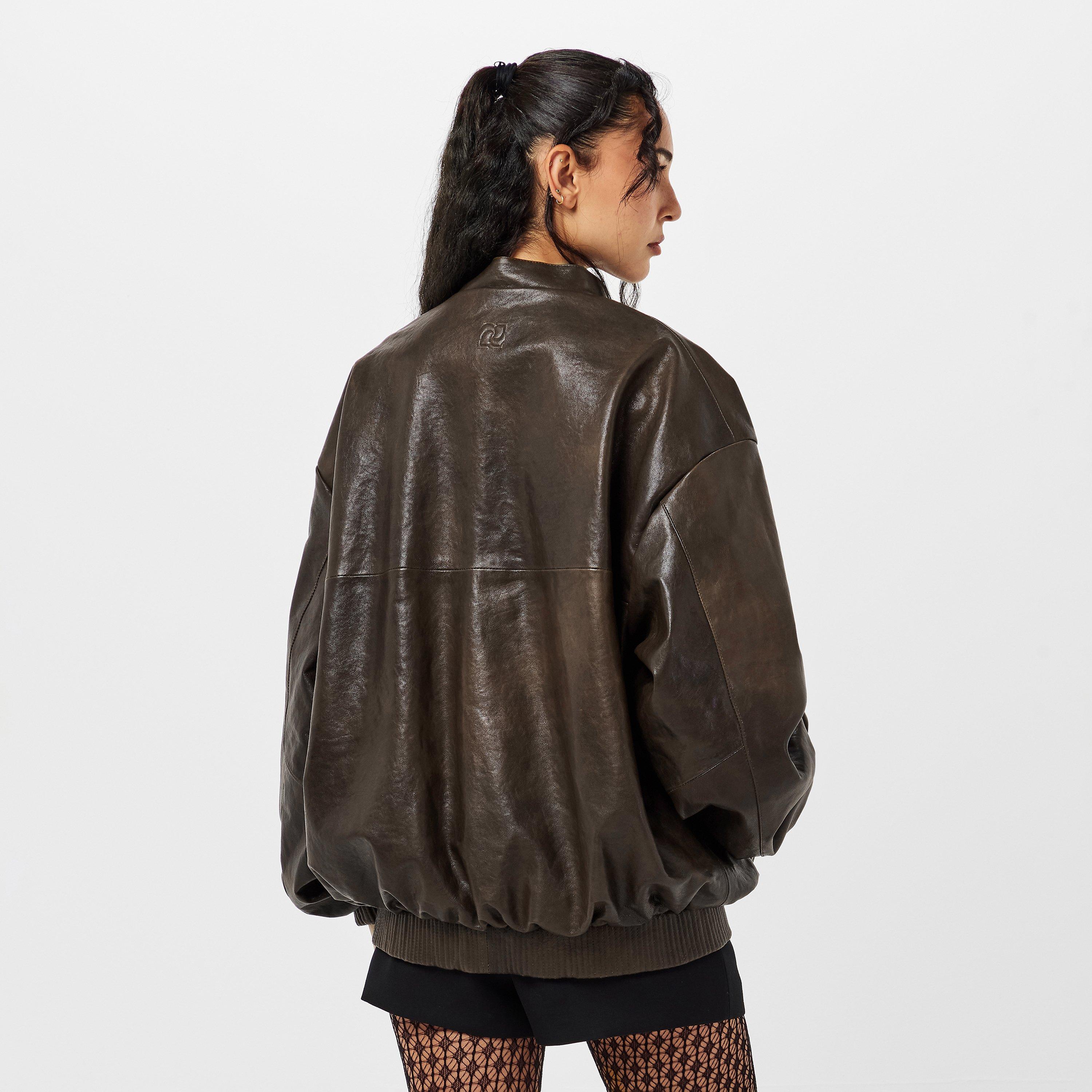 Brown - Magda Butrym - Women's  Tailored Leather Jacket - 4