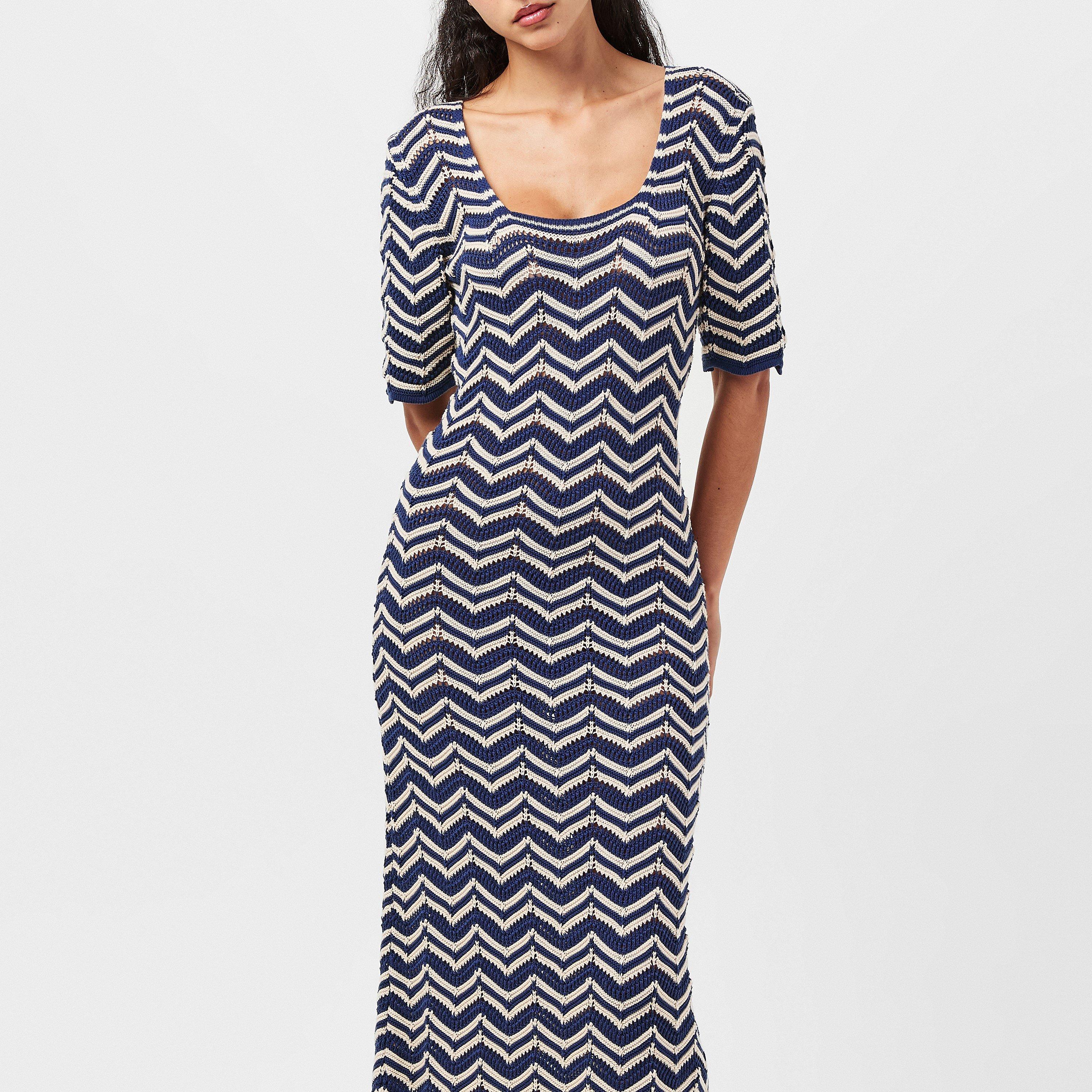 Blue - Nobodys Child - Women's Short-Sleeve Knitted Jumper Dress - 3