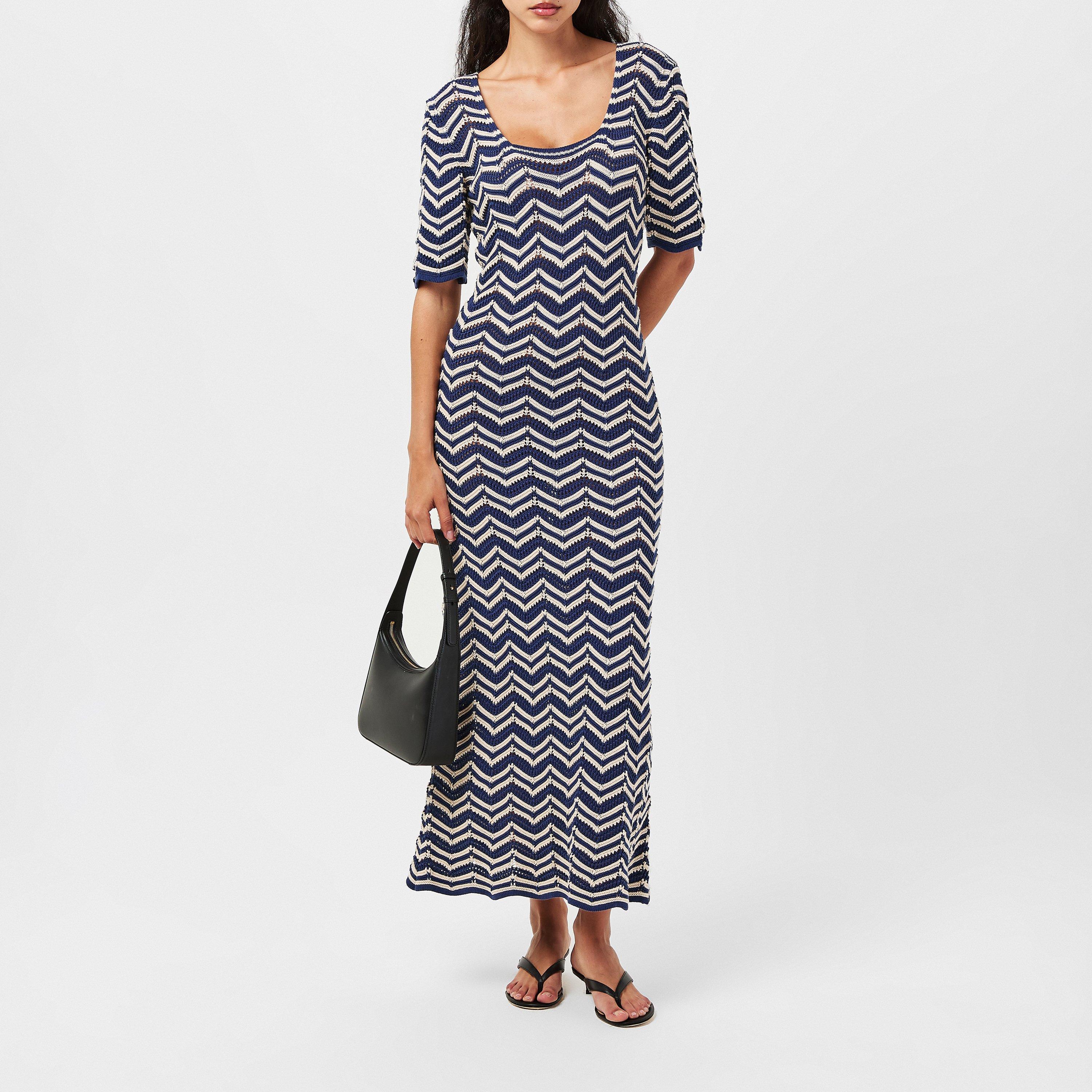 Blue - Nobodys Child - Women's Short-Sleeve Knitted Jumper Dress - 6