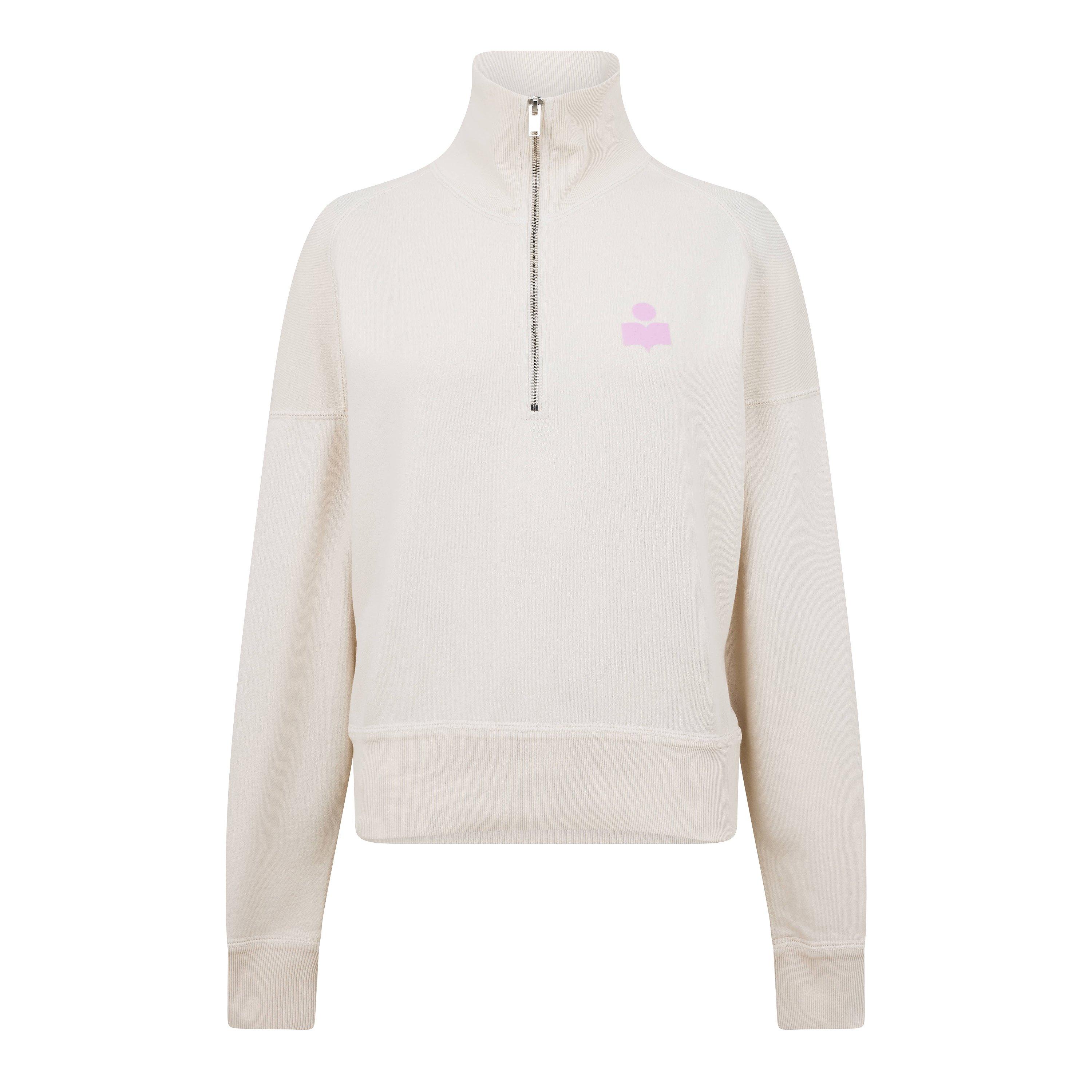 Marant Etoile Women's Ross Crew Sweatshirt - ECRU/PINK - Size 14 (42)