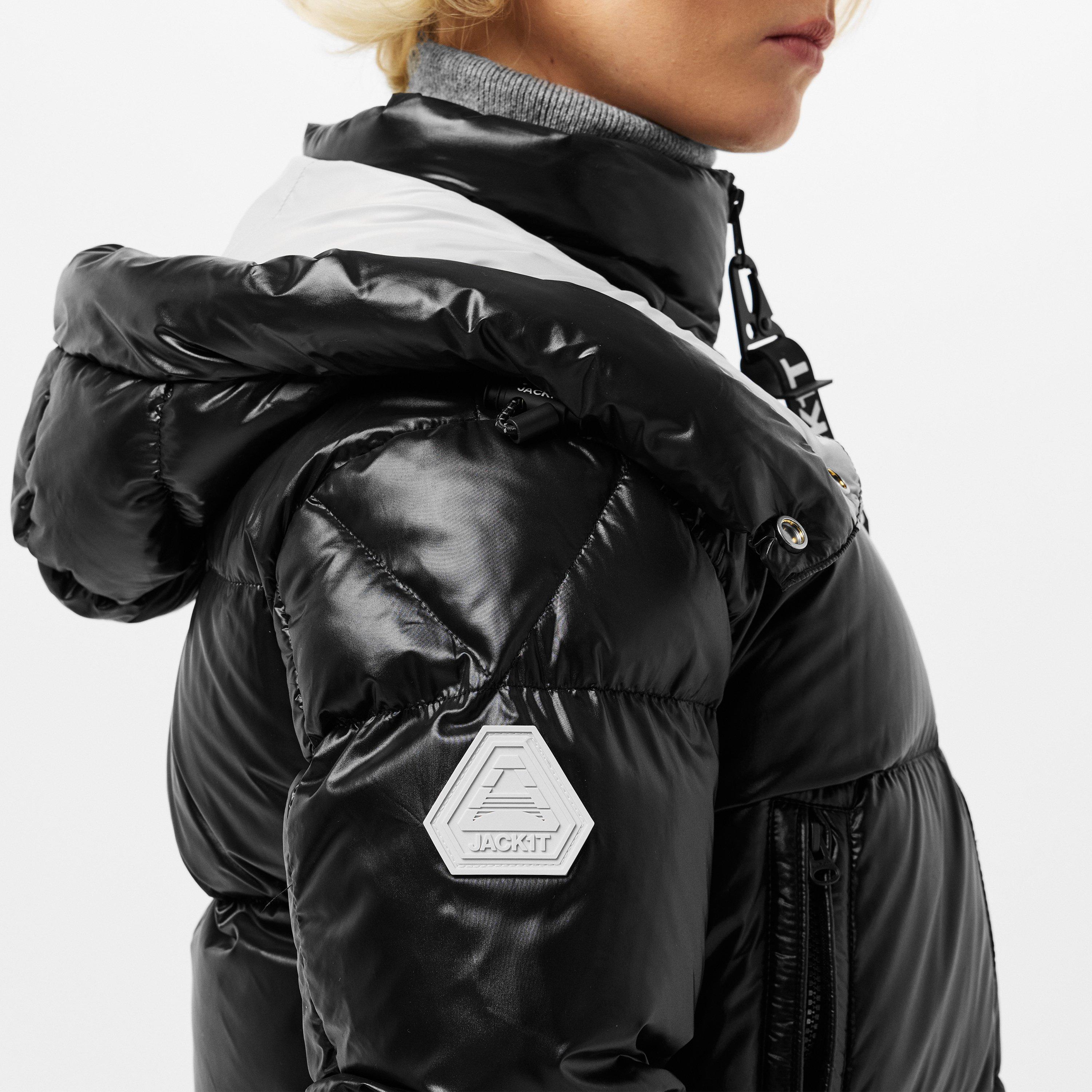 Black - Jack1t - Women's Slick Water-Resistant Insulated Medium Puffer Jacket - 5