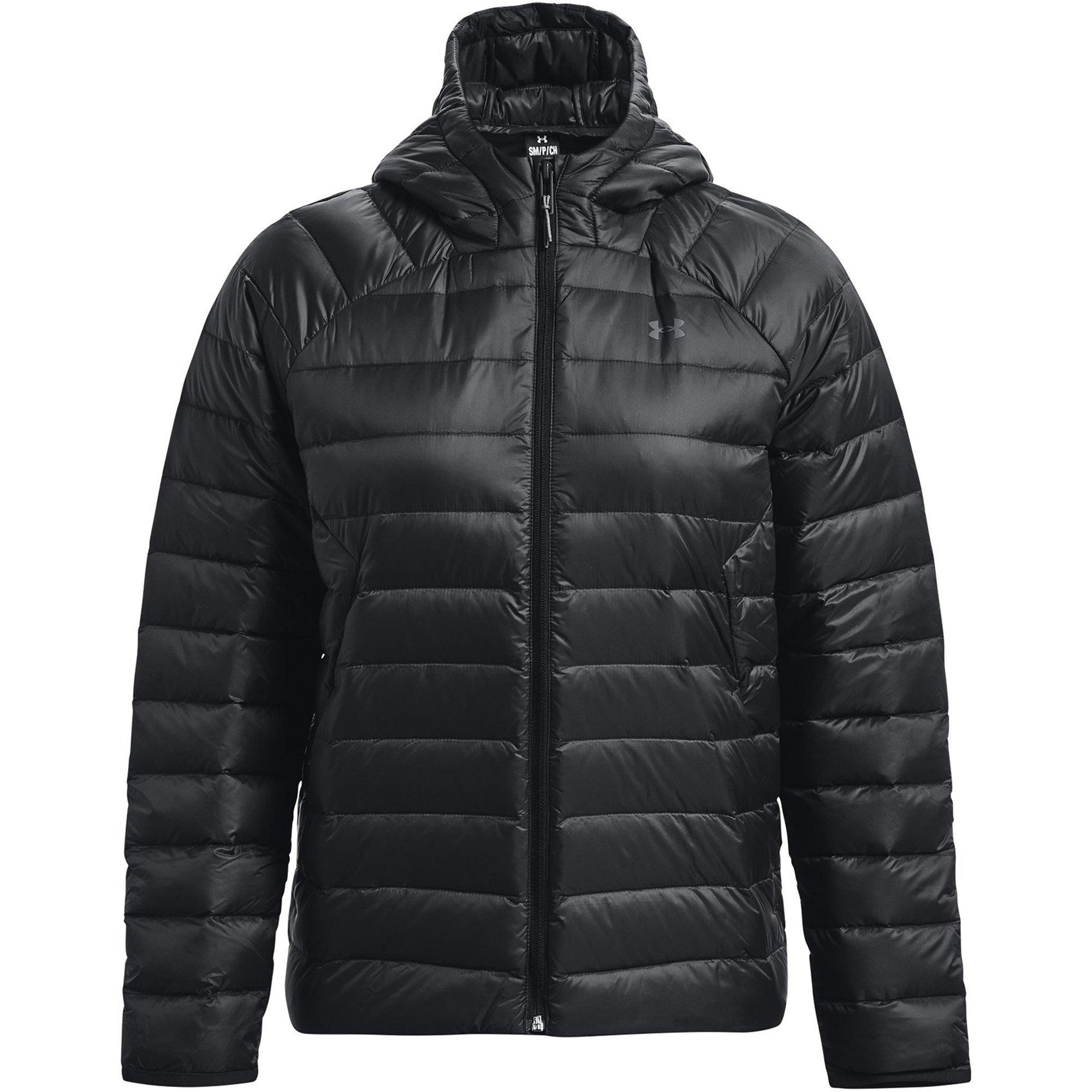 Black - Under Armour - Duck Down Water Resistant Mid-Length Puffer Jacket - 1
