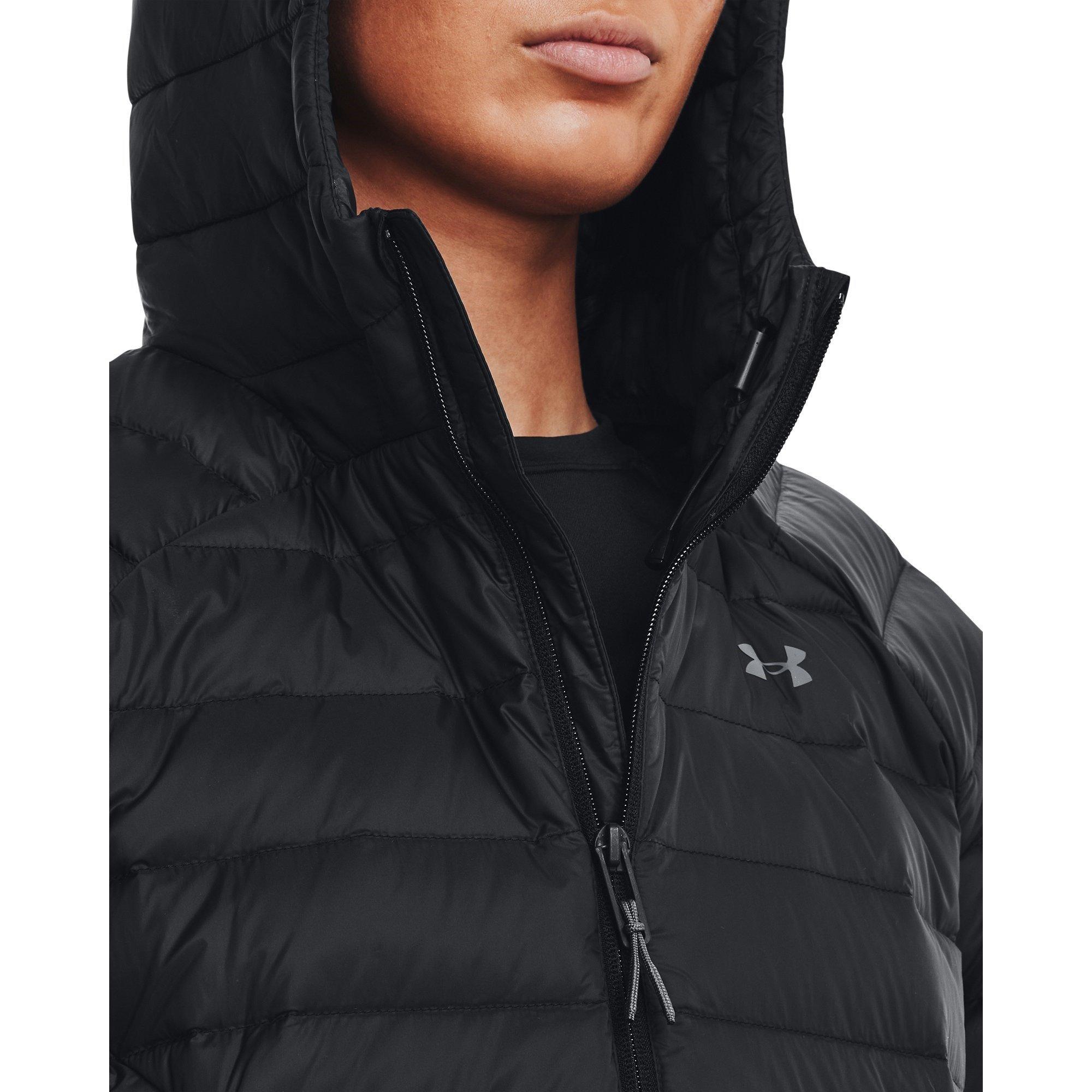 Black - Under Armour - Duck Down Water Resistant Mid-Length Puffer Jacket - 5