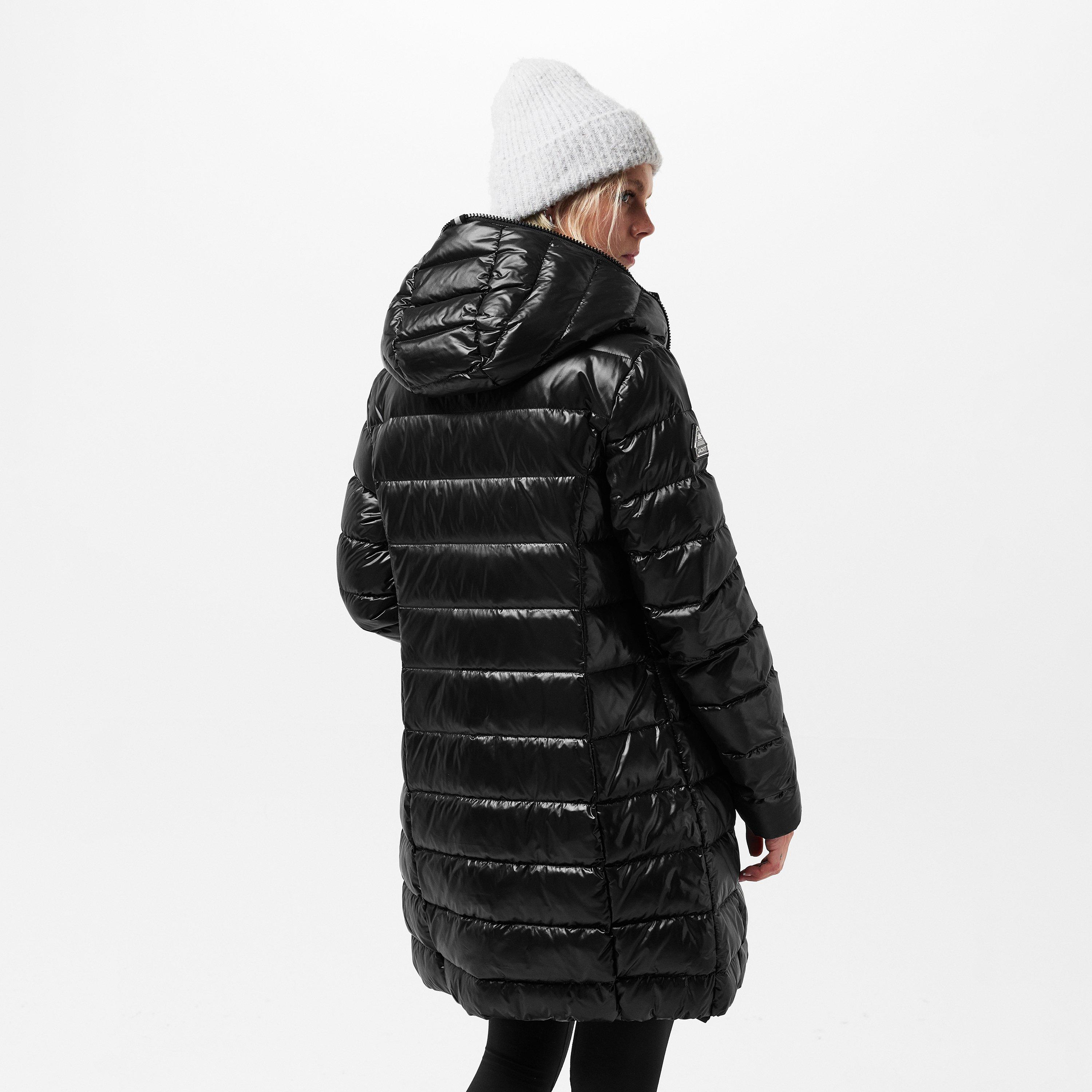 Black - Jack1t - Women's Slick Insulated Long Puffer Jacket - 4