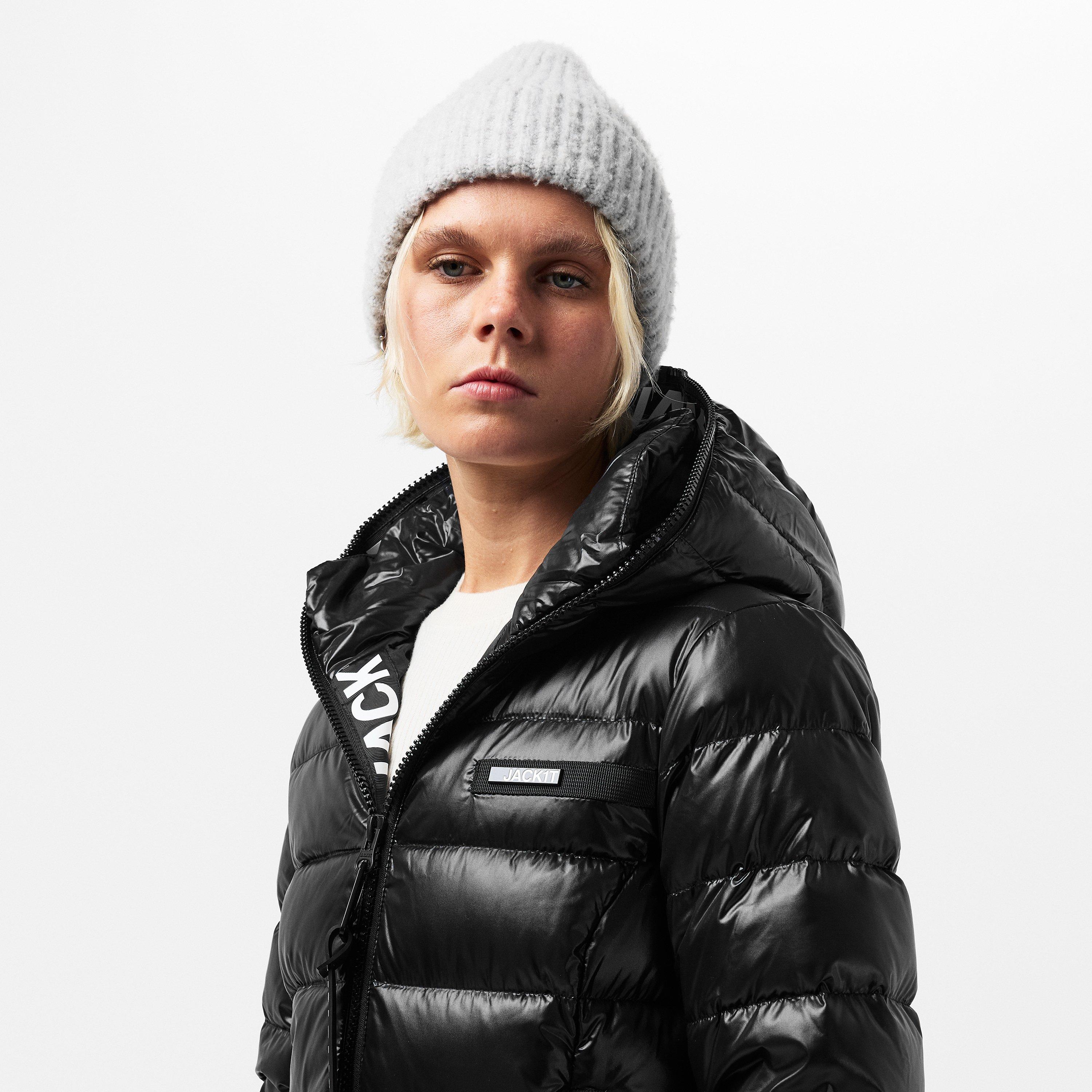 Black - Jack1t - Women's Slick Insulated Long Puffer Jacket - 5