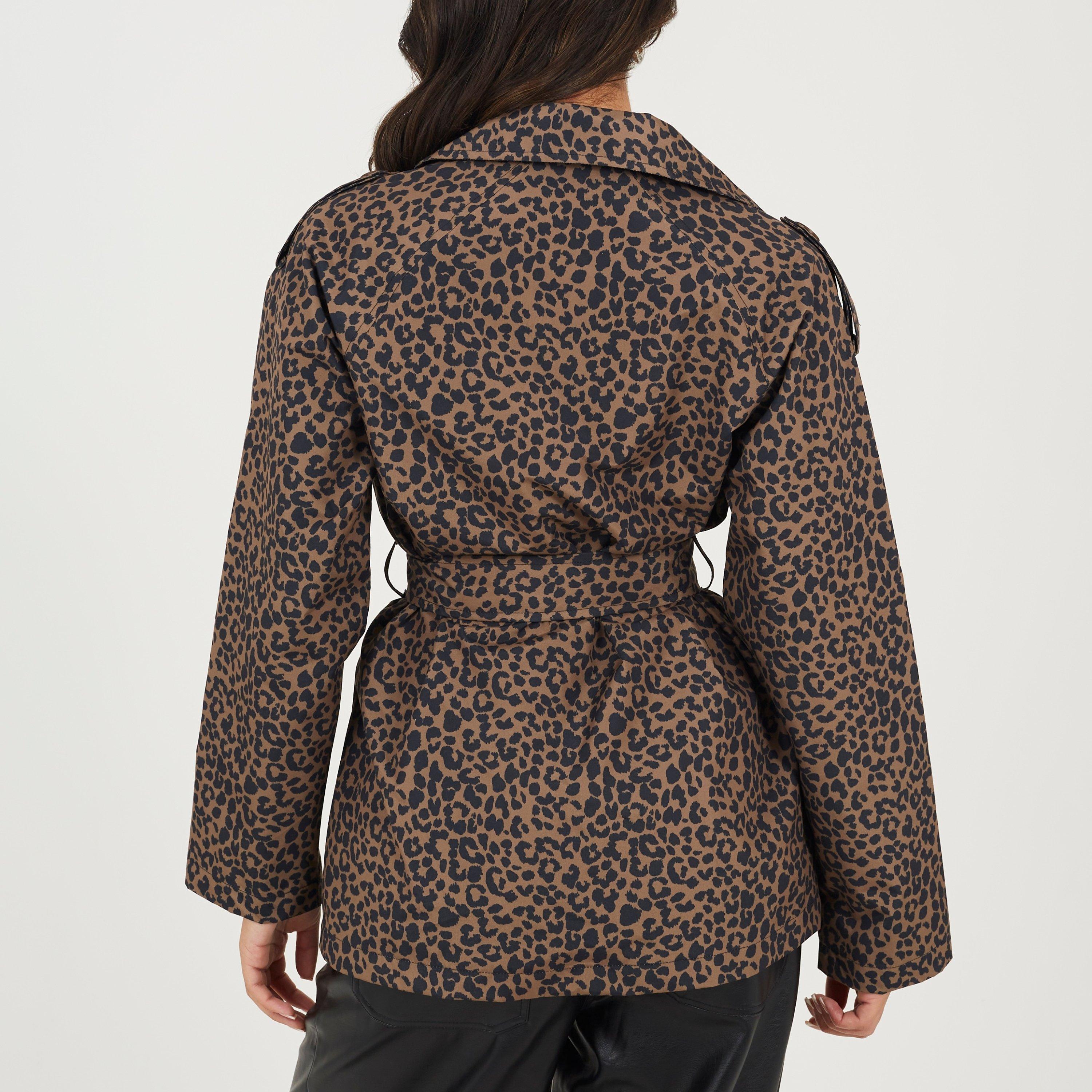 Leopard - Brave Soul - Brave Soul Ladies Pollie Trench Coat - 2