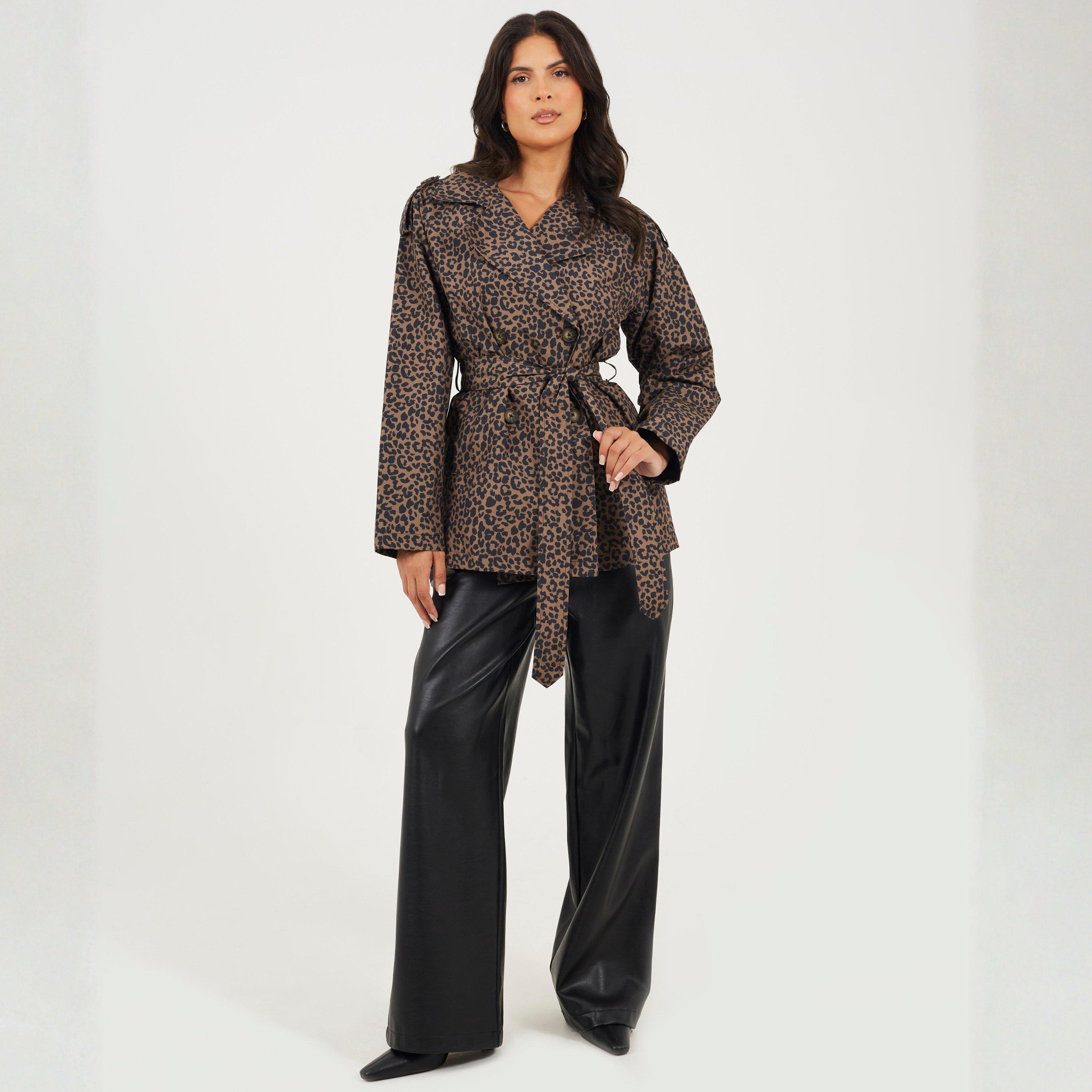 Leopard - Brave Soul - Brave Soul Ladies Pollie Trench Coat - 4