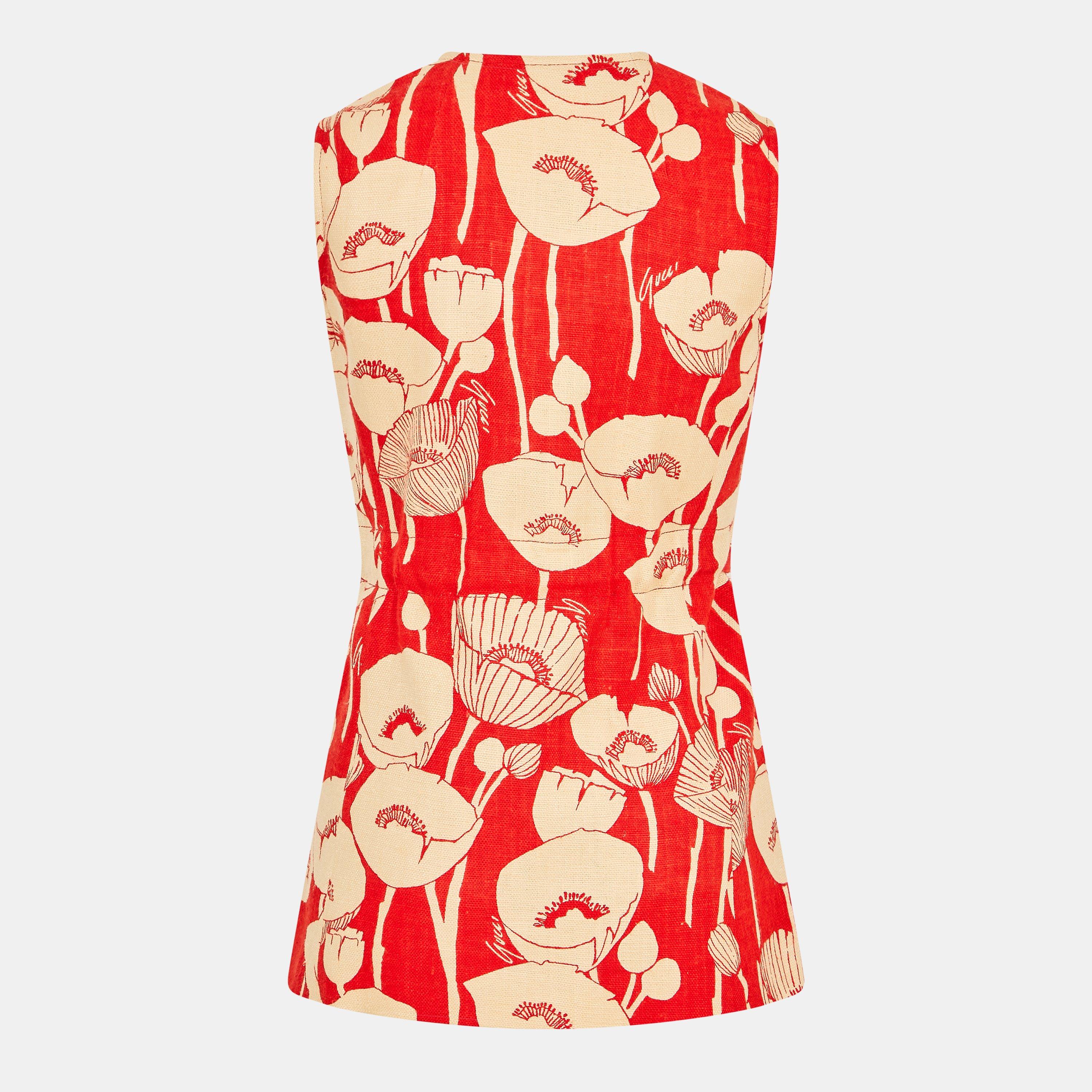 Red/Ivory/Mc - Gucci - Women's Silk Waistcoat - 2